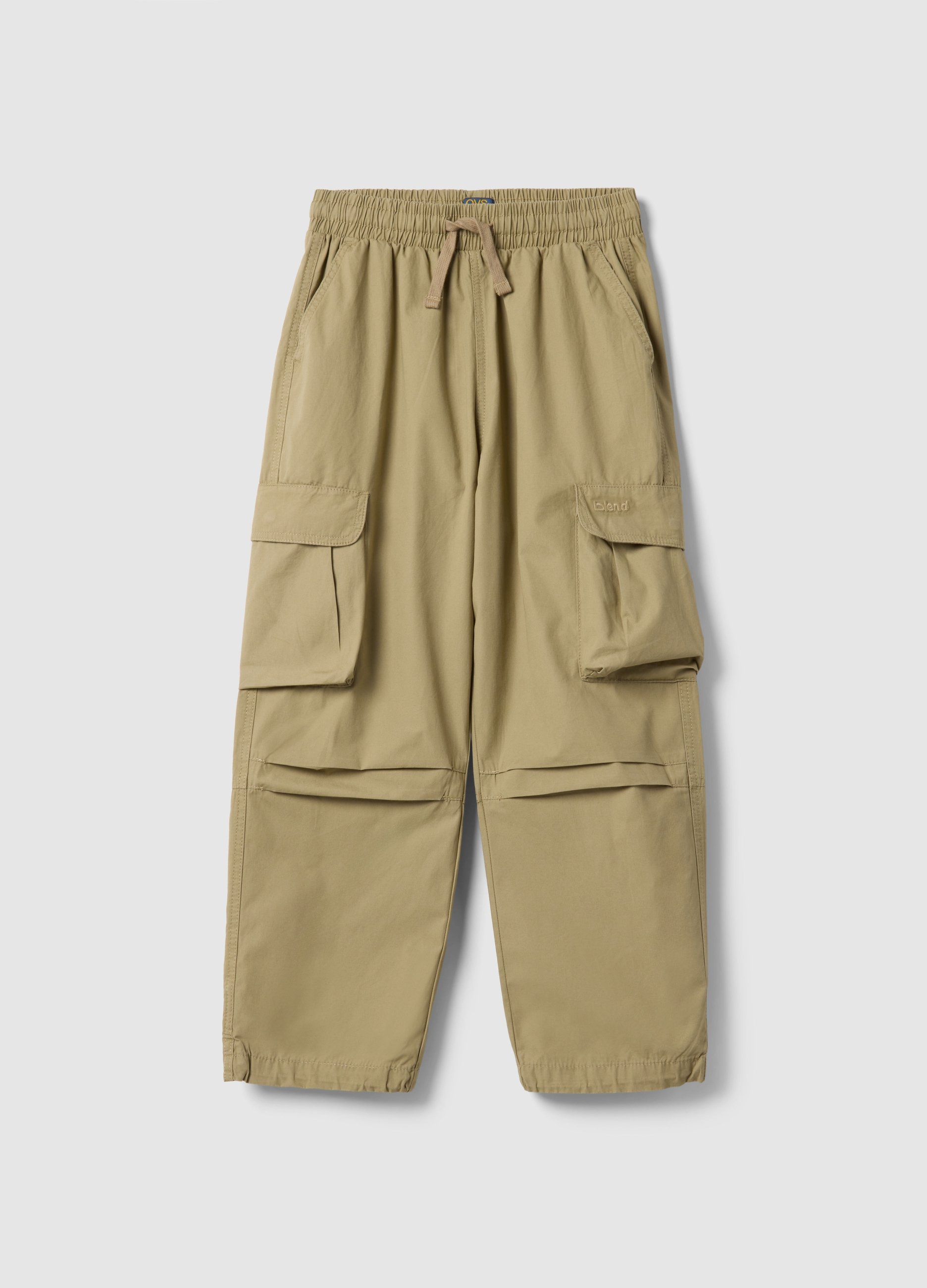 OVS KIDS, Pantalones Cargo Beige De Algodón Puro En Corte Regular Para Chico, Niño, Beige Oscuro, Talla: 11-12