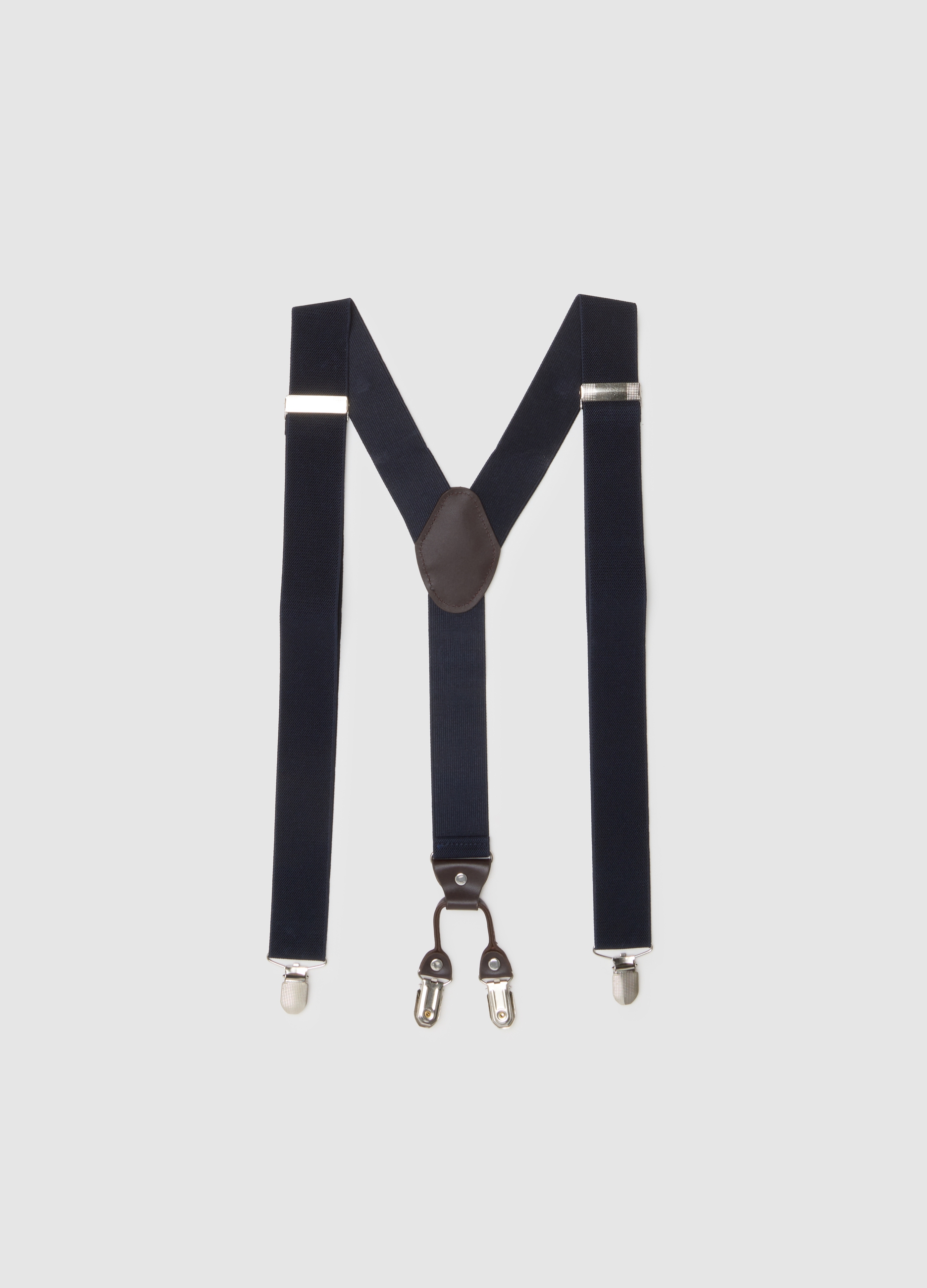 Tirantes Azules Con Clips Ajustables, Hombre, Azul oscuro, Talla: FASUL