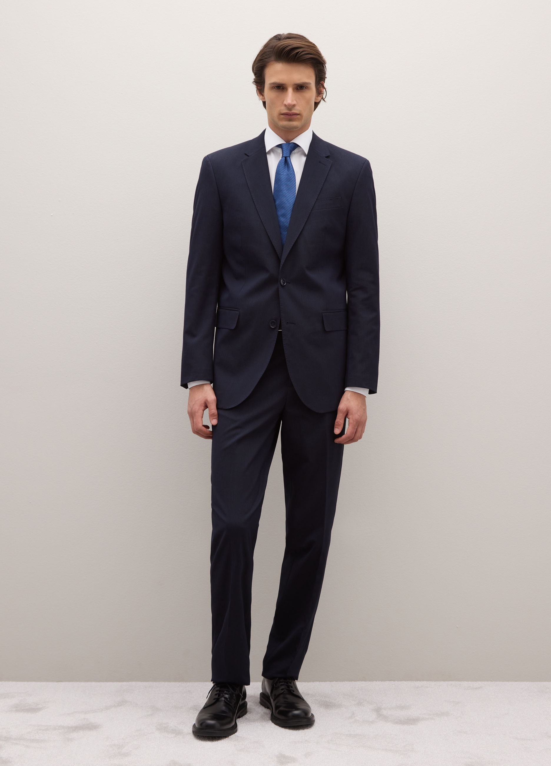 PIOMBO, Pantaloni Blu In Misto Viscosa Regular Fit, Uomo, Blu, Taglia: 46