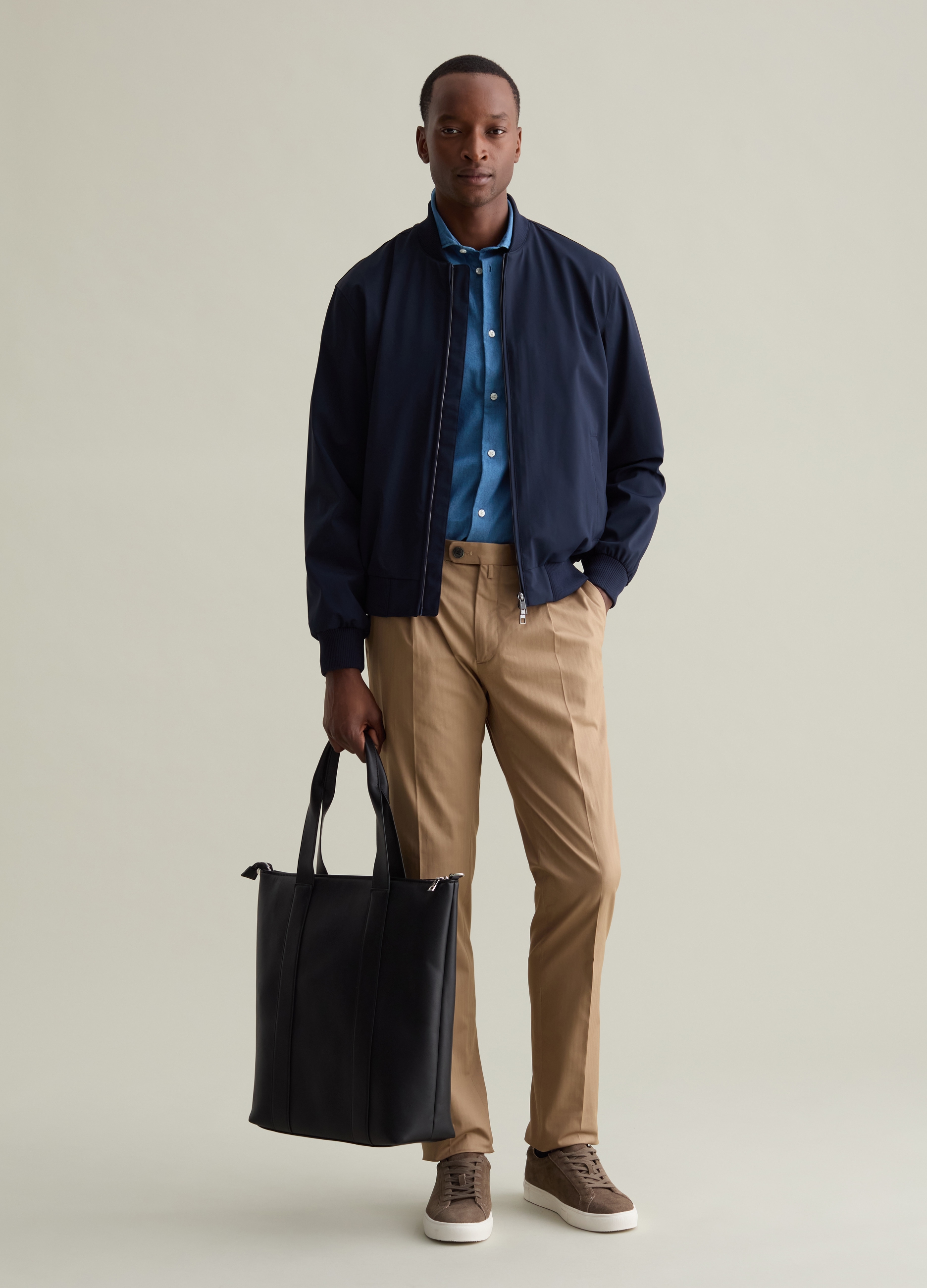 PIOMBO, Bomber Full-zip, Uomo, Blu, Taglia: S