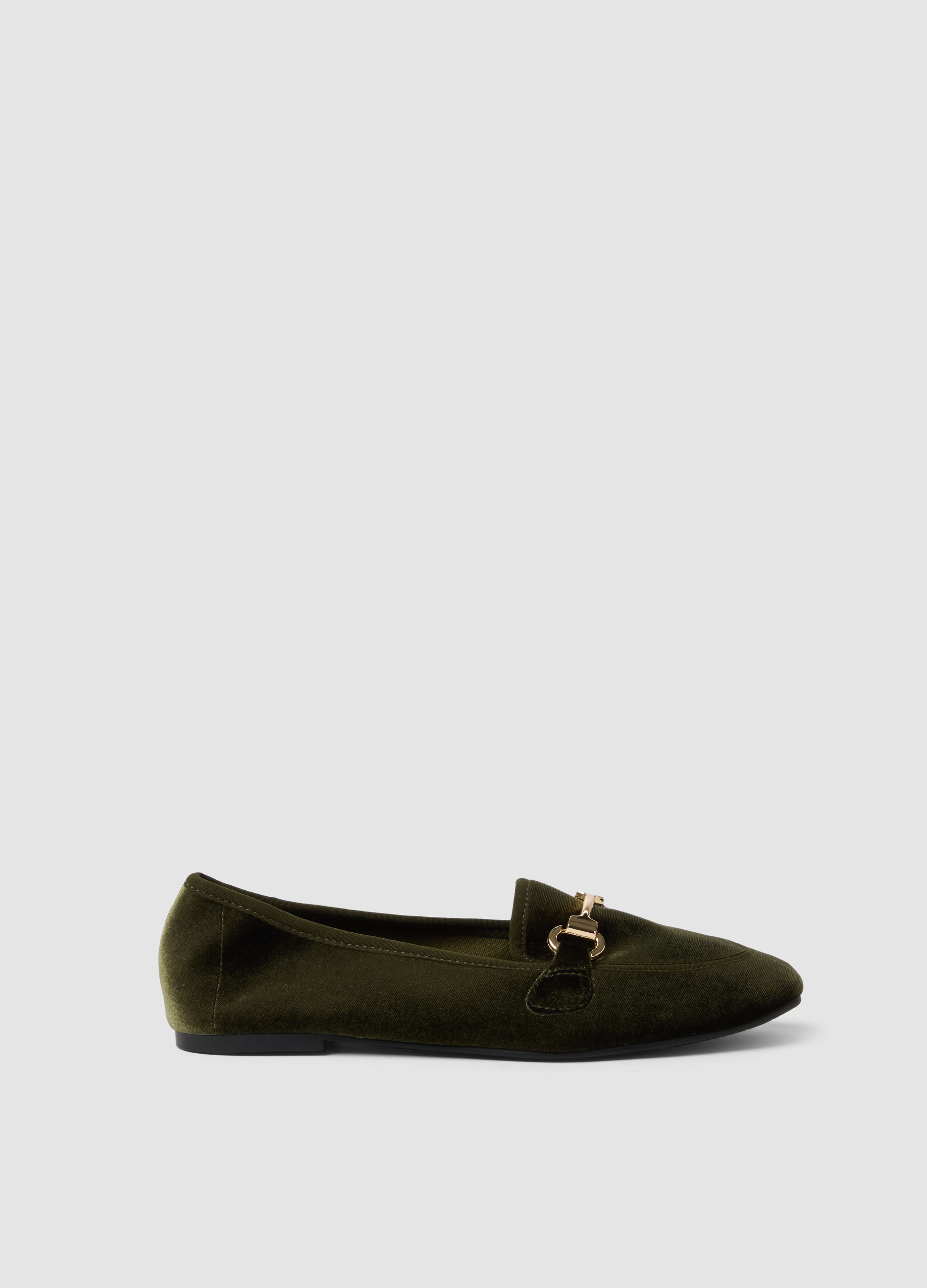 PIOMBO, Mocassini Verdi Con Morsetto Dorato, Donna, Verde, Taglia: 39