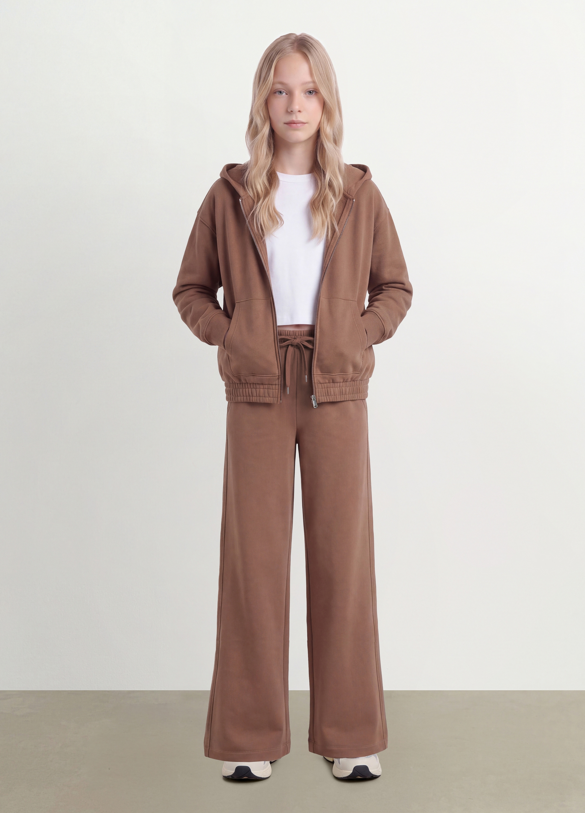 OVS KIDS, Pantaloni Marroni Culotte In Puro Cotone Organico Per Ragazza, Bambina, Marrone, Taglia: 12-13