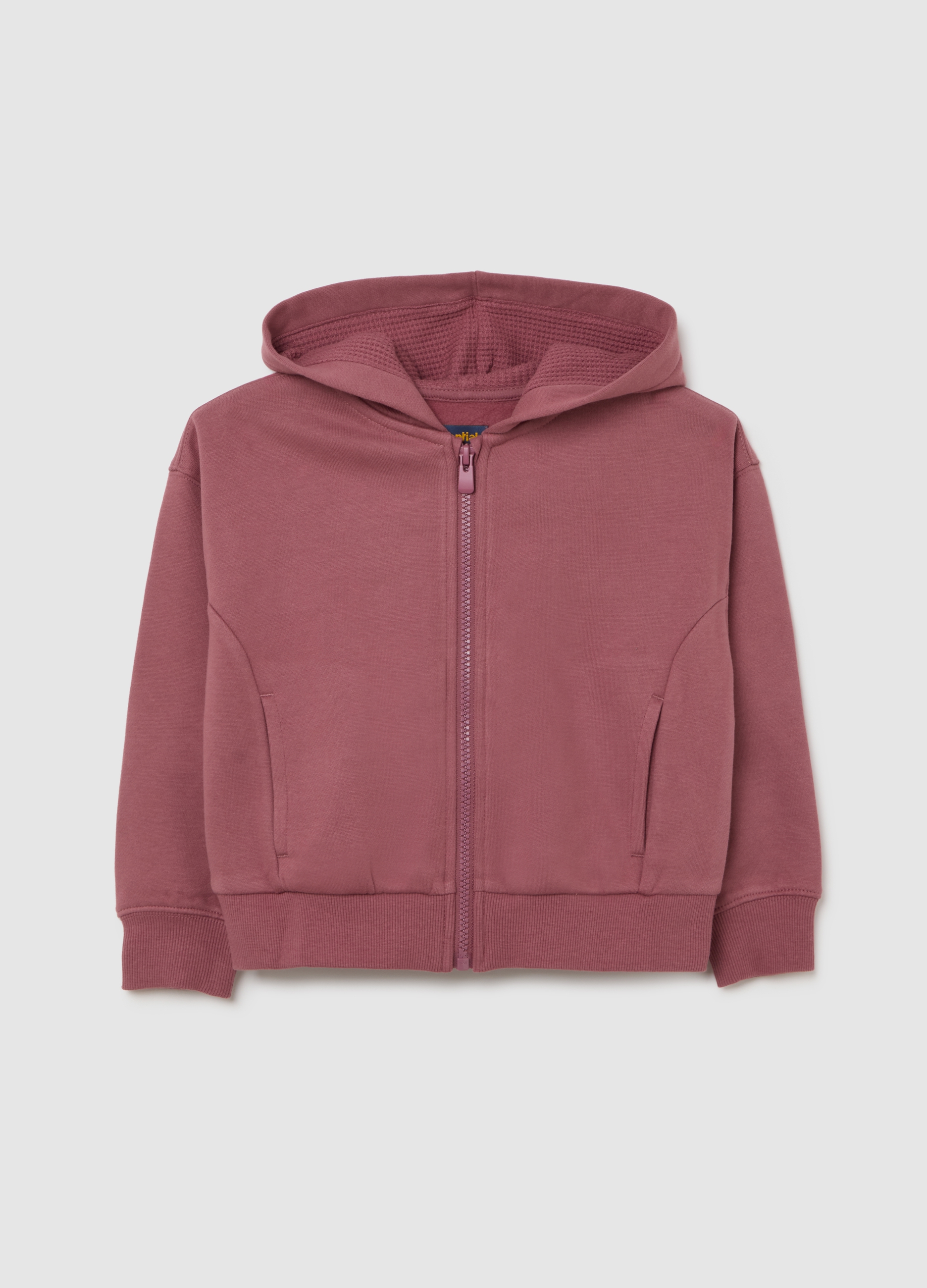 OVS KIDS, Sudadera Rosa De Niña En Algodón Puro Con Ajuste Regular Y Capucha Con Cremallera, Niña, Rosa Oscuro, Talla: 7-8
