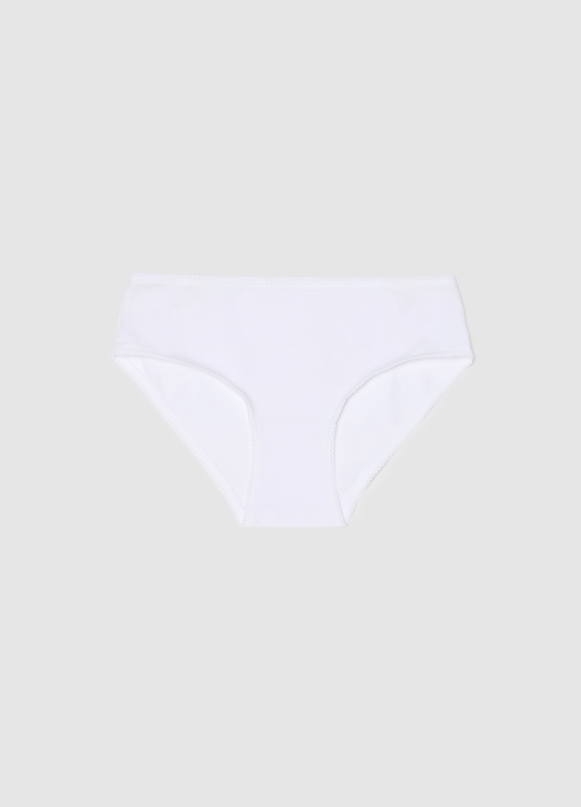 OVS KIDS, Mutandine Bianche Da Bambina In Cotone Elasticizzato Regular Fit, Unisex, Bianco, Taglia: 9-10