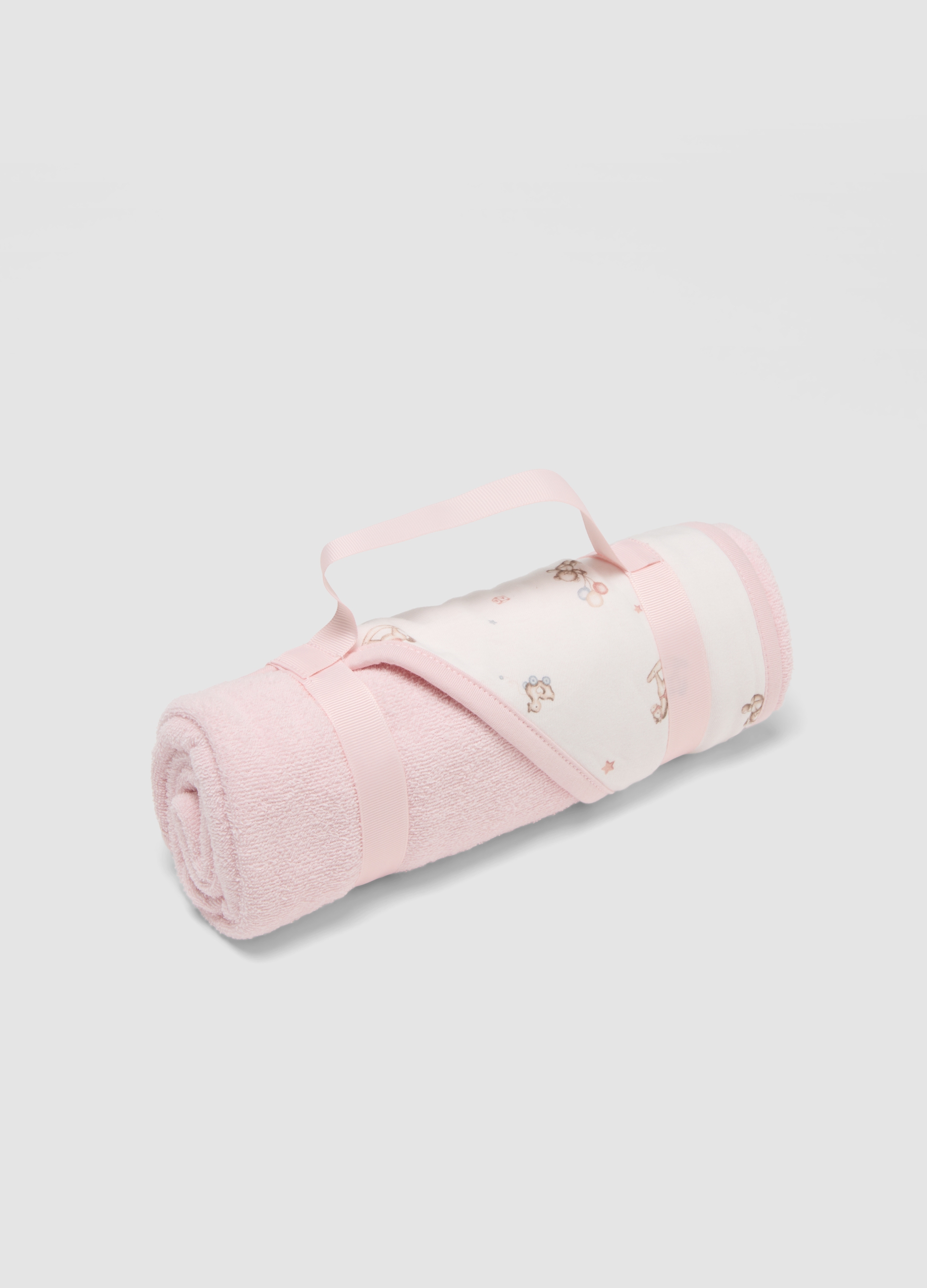 FAGOTTINO, Accappatoio Rosa In Misto Cotone Organico Con Cappuccio Per Neonata, Rosa, Taglia: ONE SIZE