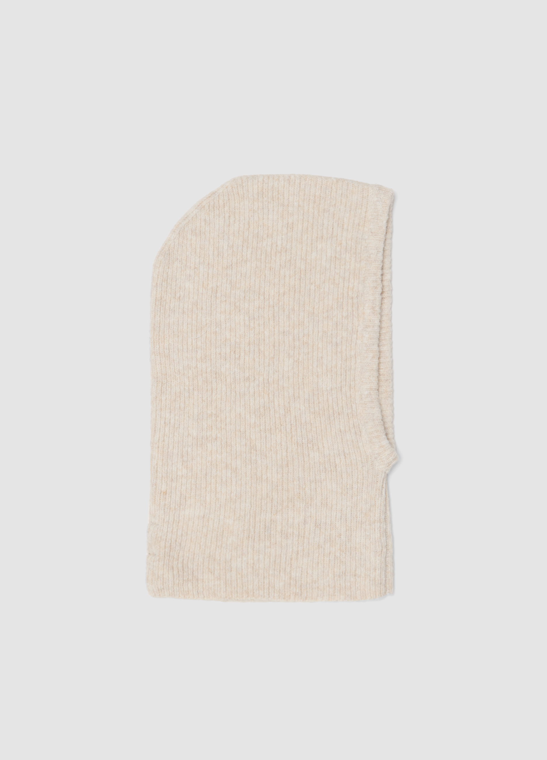 PIOMBO KIDS, Balaclava Beige In Lana Elasticizzato A Costine, Bambina, Beige, Taglia: ONE SIZE