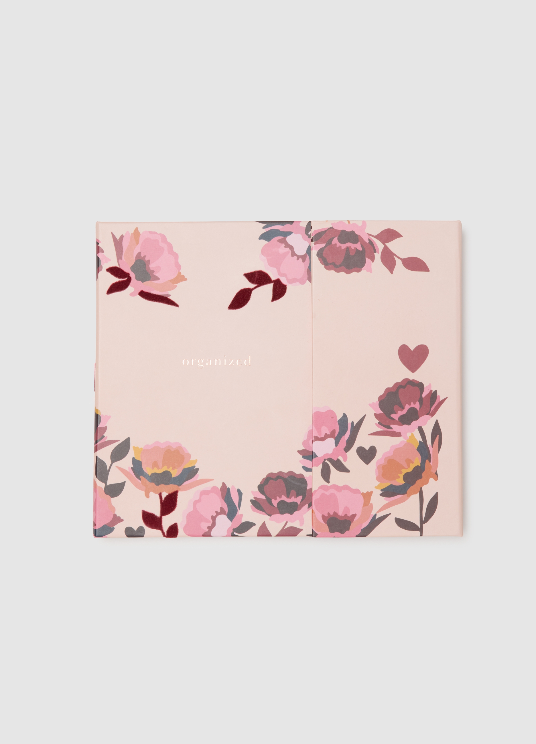 OVS, Organizer In Carta Multicolor Con Fiori, Donna, Multicolor, Taglia: ONE SIZE