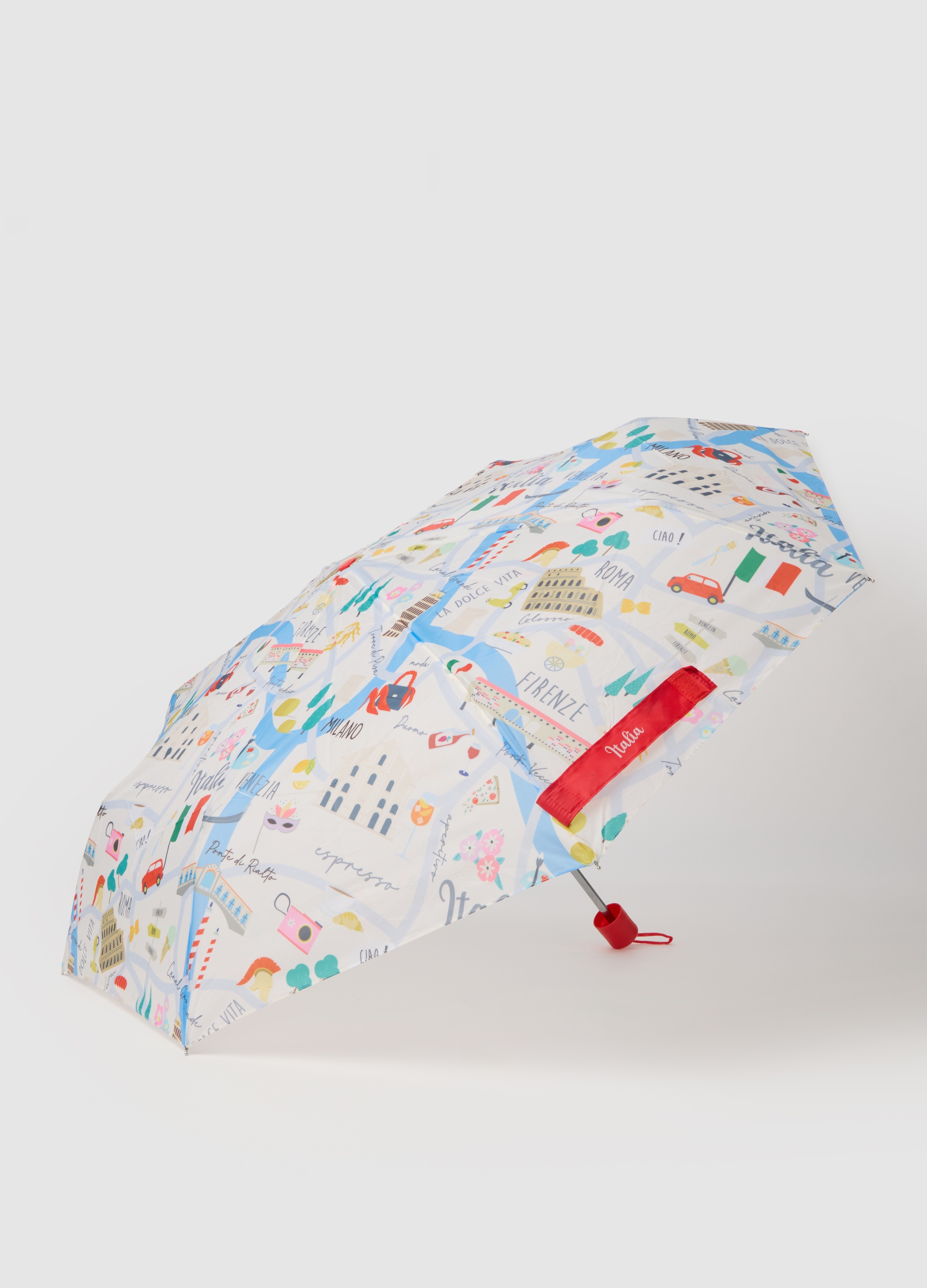 OVS, Ombrello In Multicolor Compatto, Donna, Multicolor, Taglia: ONE SIZE