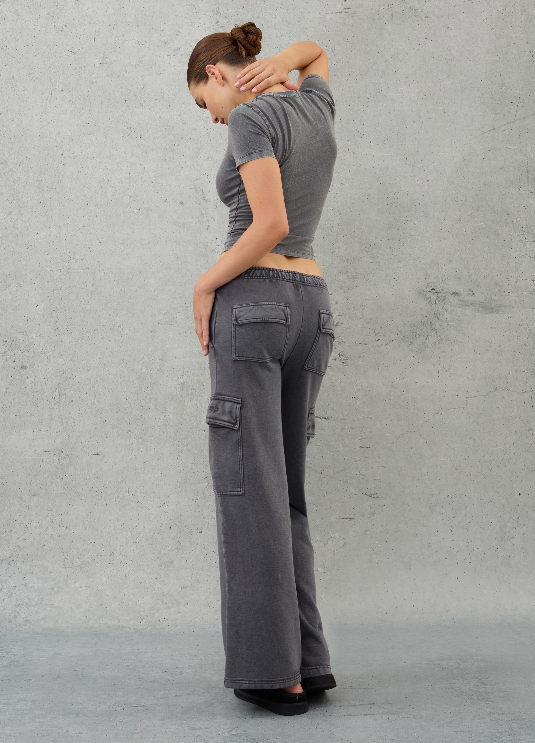 UTOPJA, Cargo Sweatpants Vintage Grey, Donna, Grigio, Taglia: S