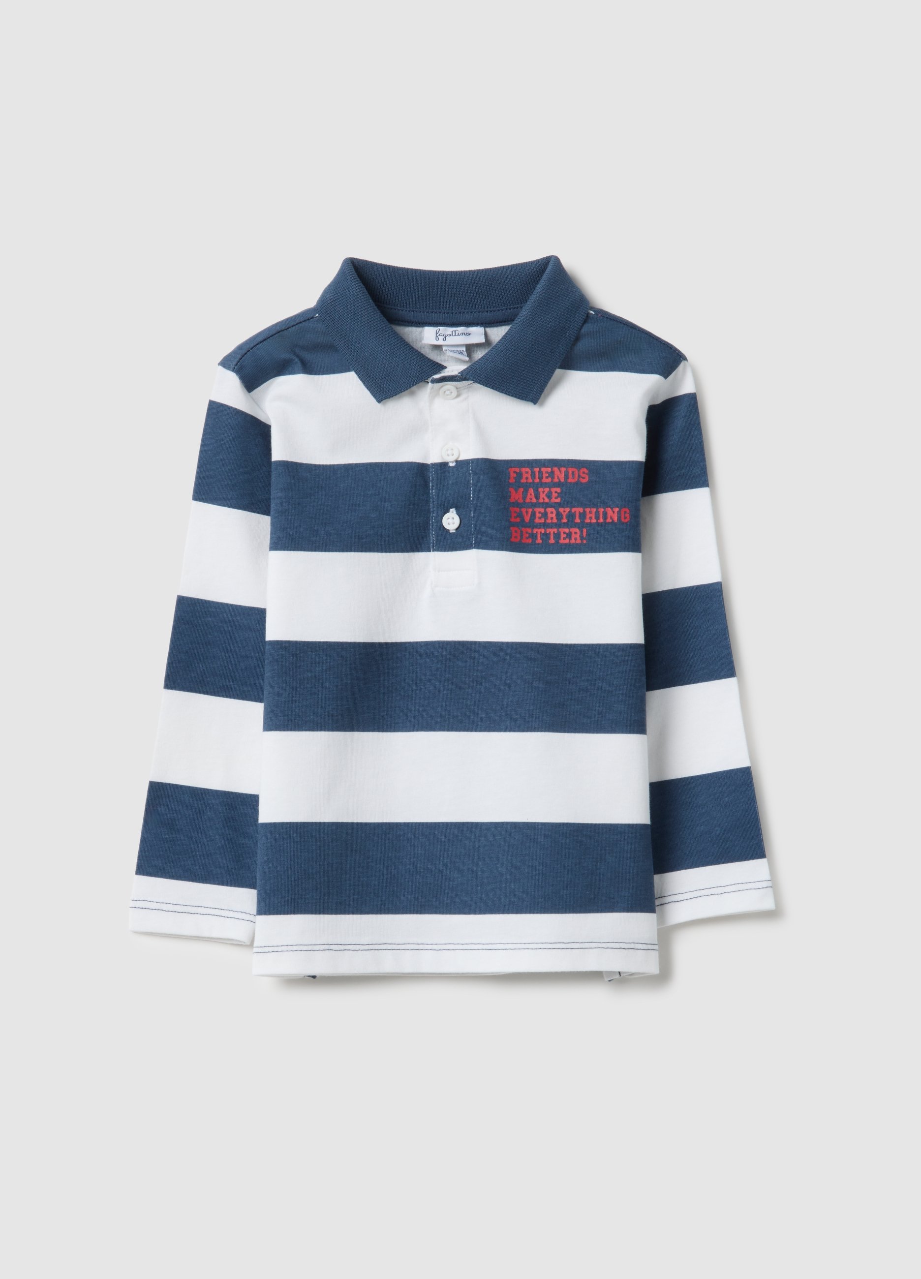 FAGOTTINO, Polo A Righe Multicolor In Puro Cotone Per Bimbo Regular Fit, Bambino, Multicolor, Taglia: 9-12