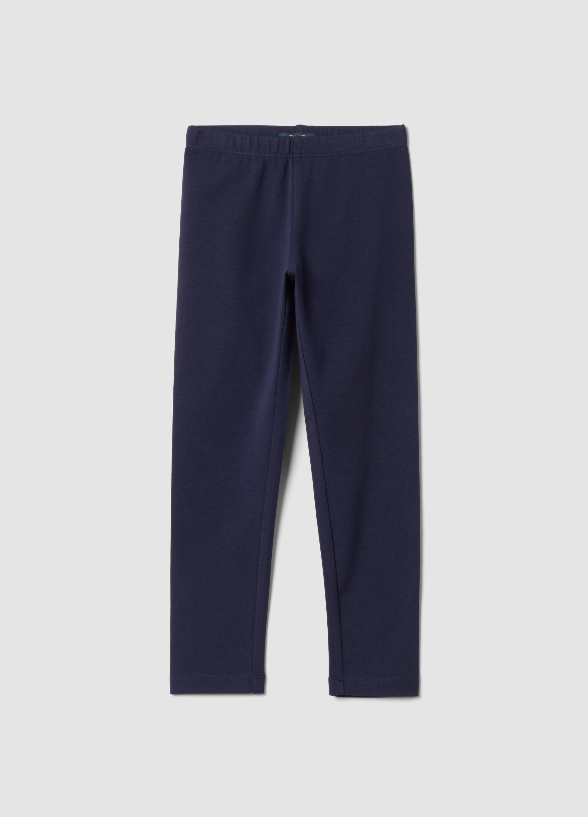 OVS KIDS, Leggings Blu In Cotone Elasticizzato Skinny Fit, Bambina, Blu, Taglia: 4-5