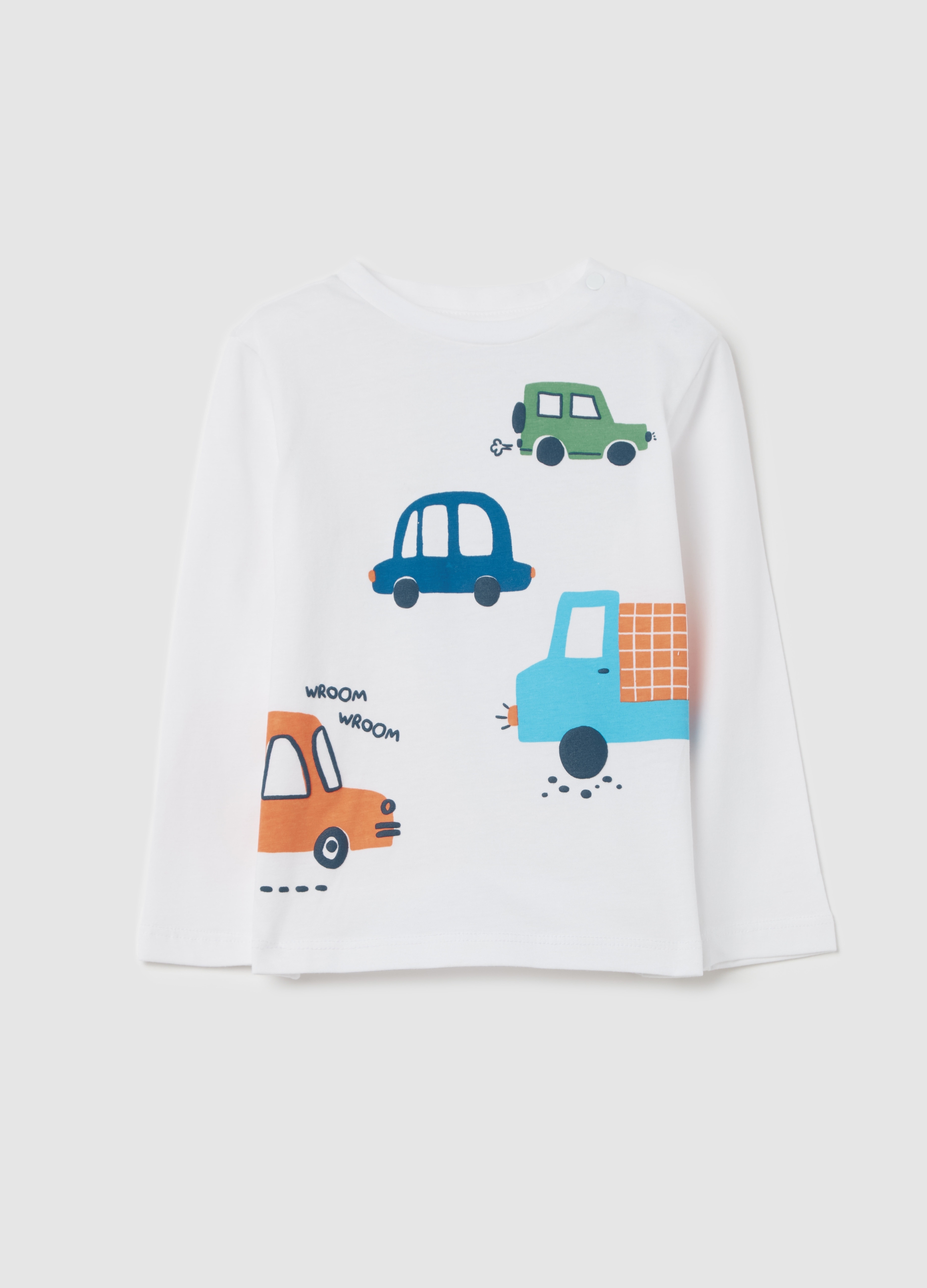 FAGOTTINO, T-shirt Maniche Lunghe In Cotone Con Stampa, Bambino, Bianco, Taglia: 9-12