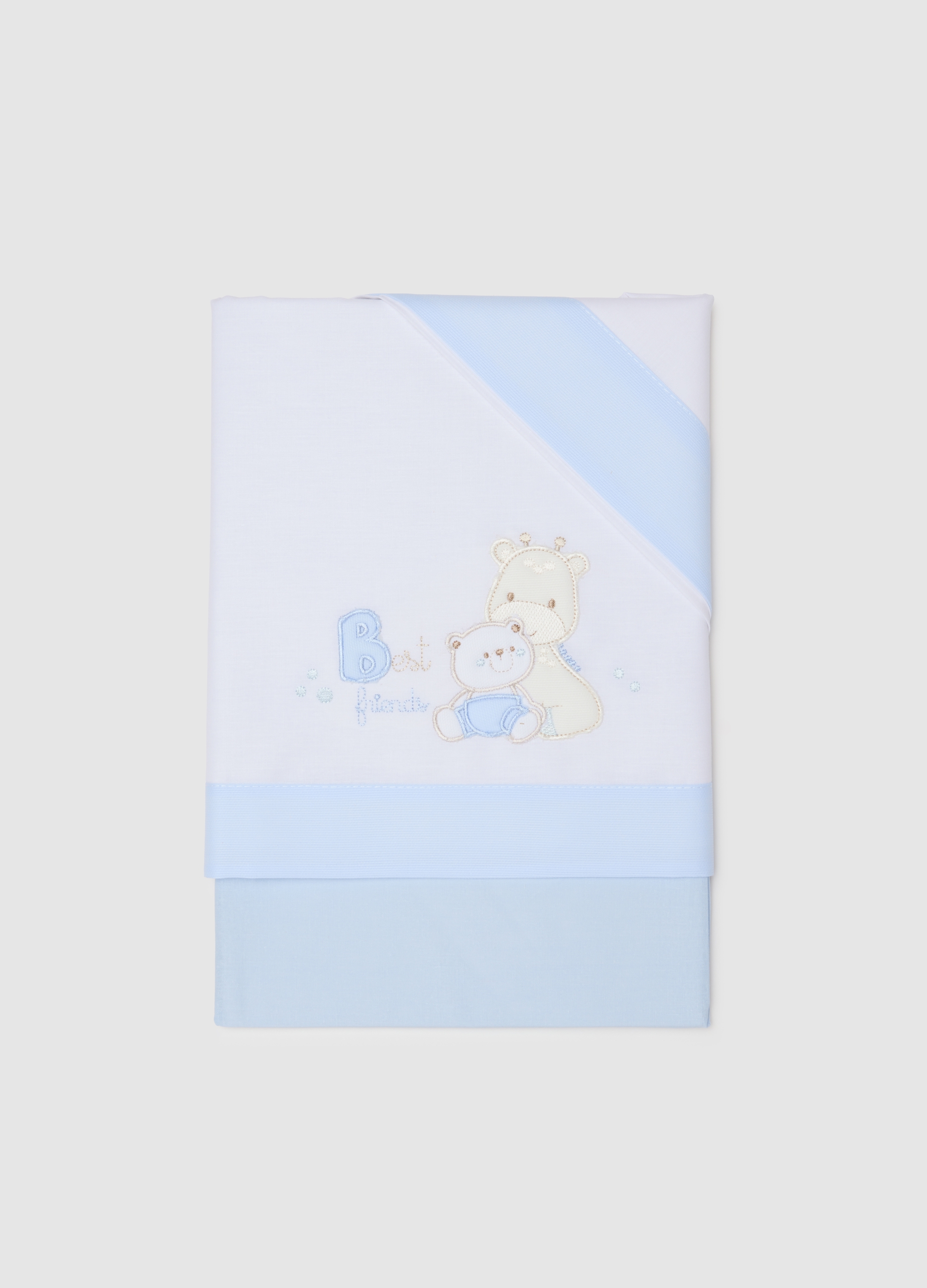 Lenzuolino Da Neonato In Puro Cotone Multicolor, Bebé Niño, Blanco/azul, Talla: FASUL