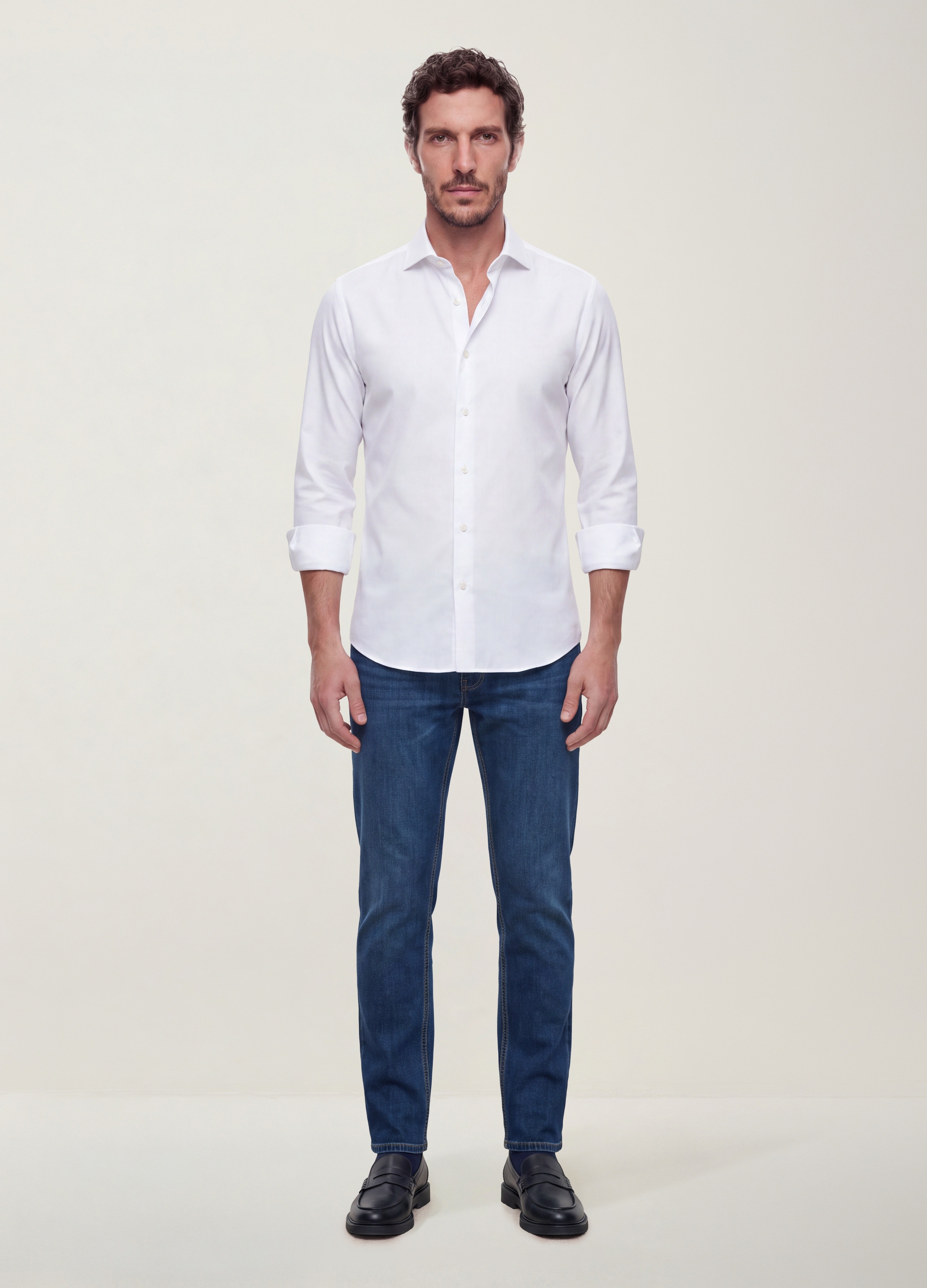 REPUBLIC OF DENIM, Jeans Lavaggio Scuro In Cotone Elasticizzato Slim Fit, Uomo, Denim, Taglia: 54