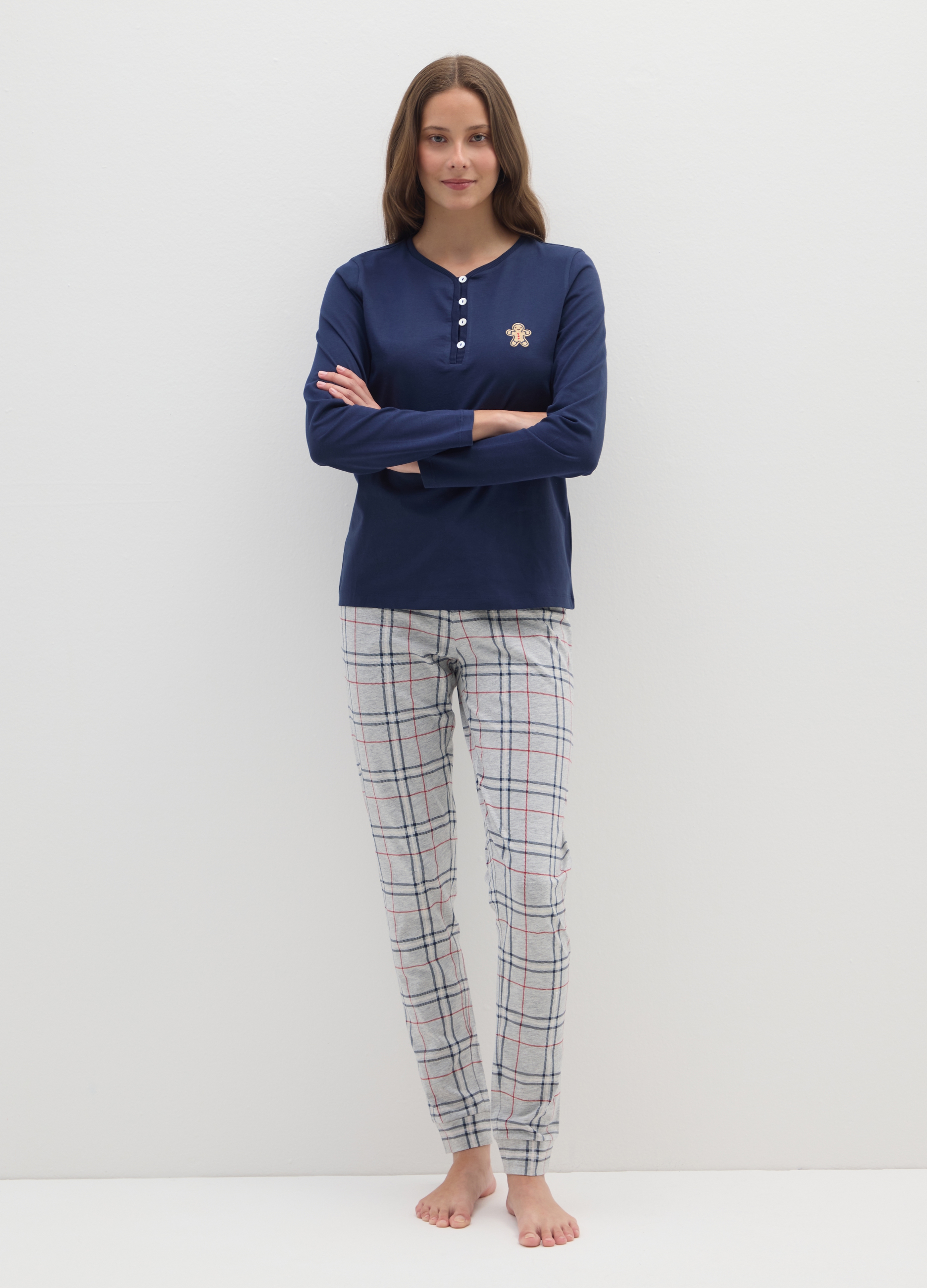 OVS, Pigiama Multicolor In Puro Cotone Regular Fit, Donna, Multicolor, Taglia: XL