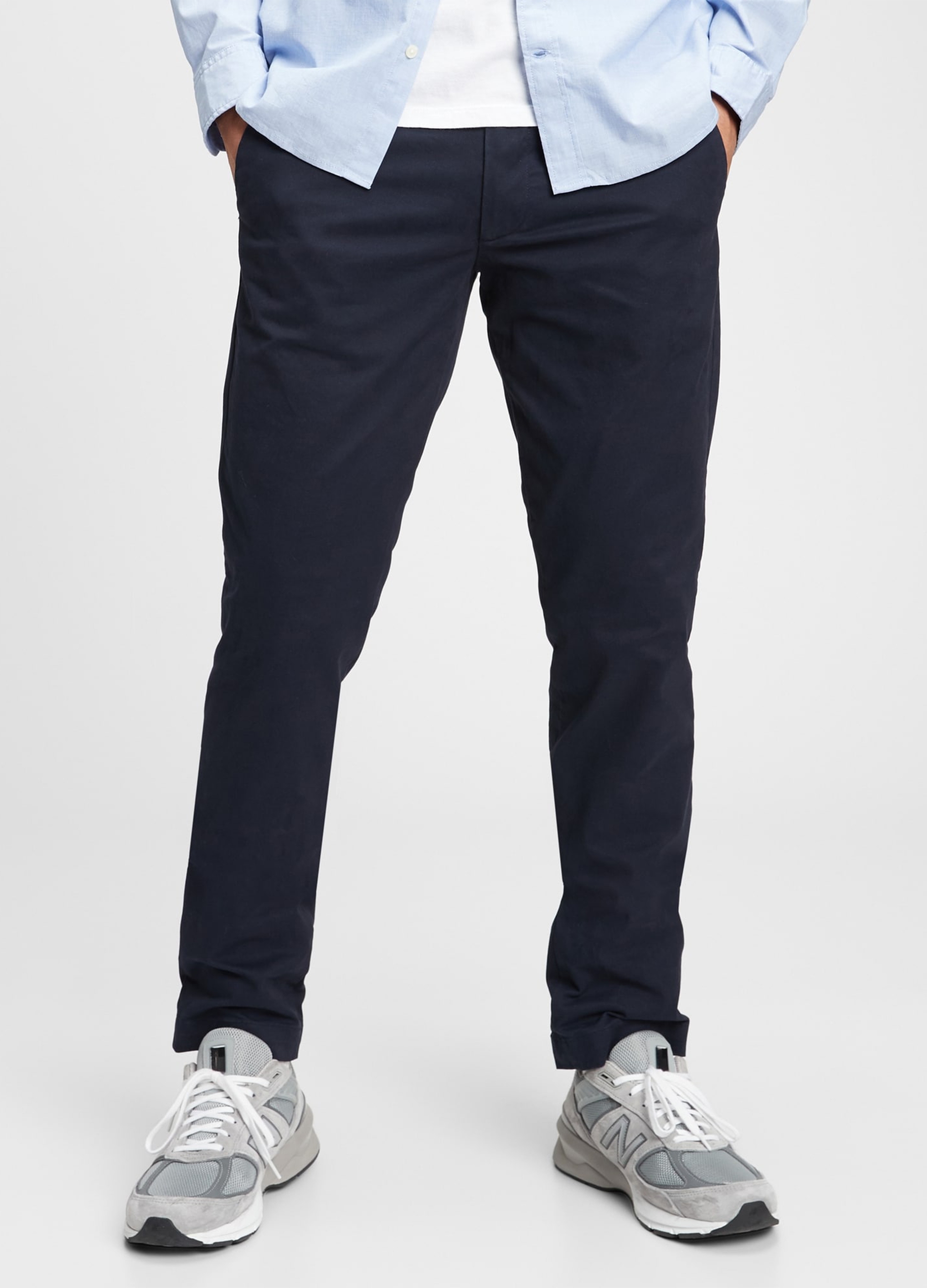 GAP, Pantaloni Slim Fit In Cotone Stretch, Uomo, Blu, Taglia: 28 x 30