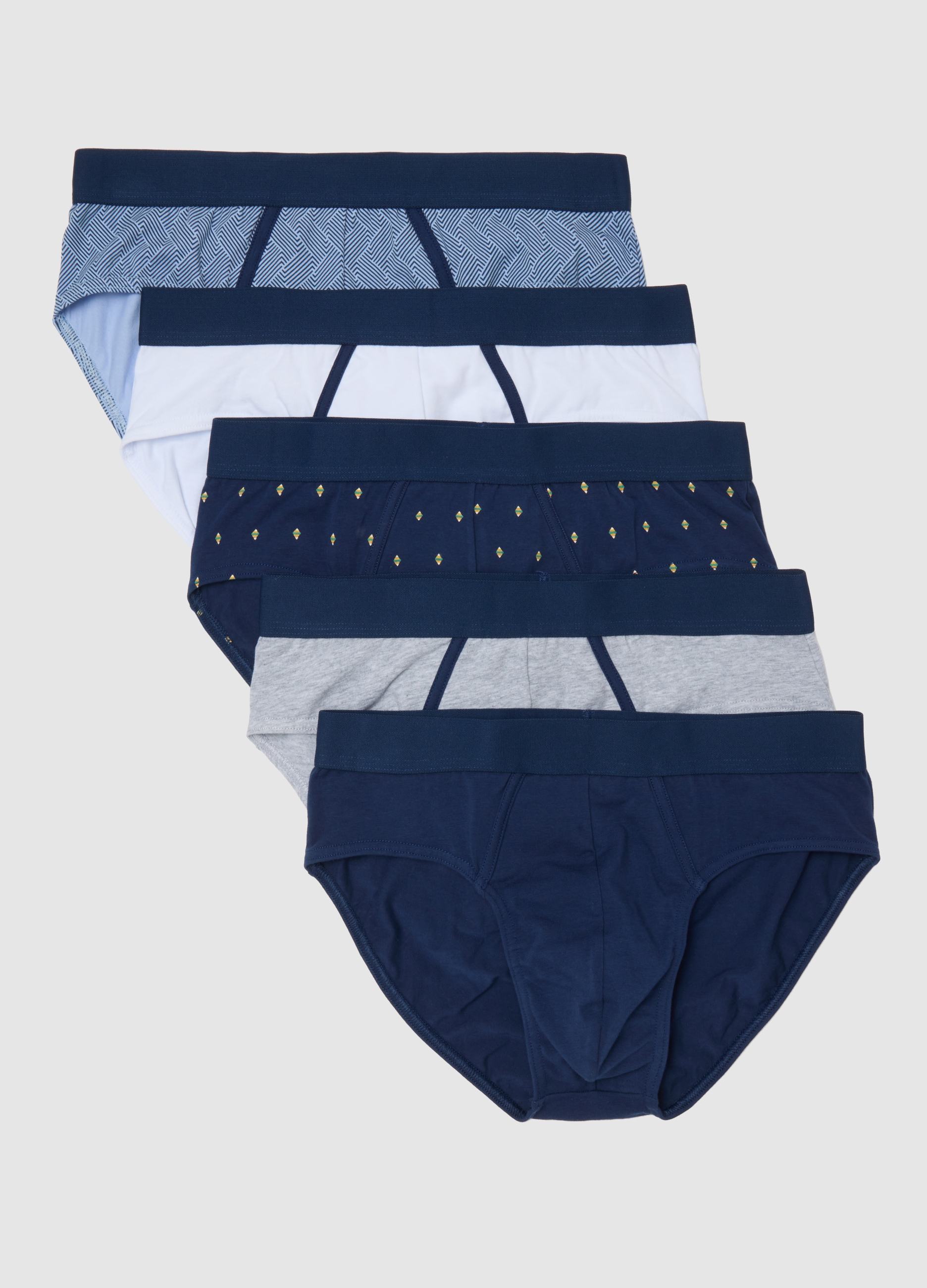 Multipack Slip In Cotone Elasticizzato Multicolor, Hombre, Blue/White/Grey, Talla: M