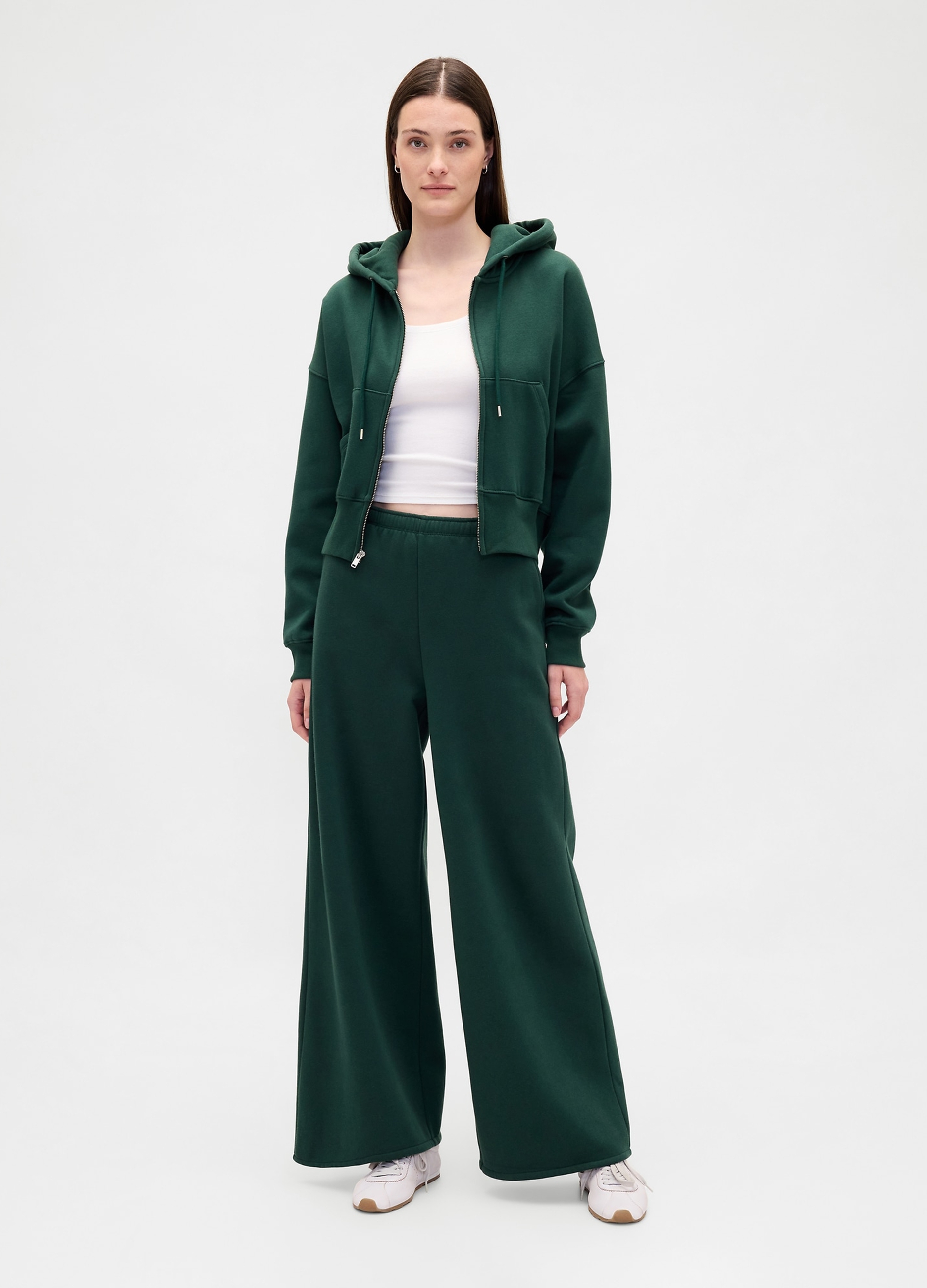GAP, Joggers A Palazzo, Donna, Verde, Taglia: XXS