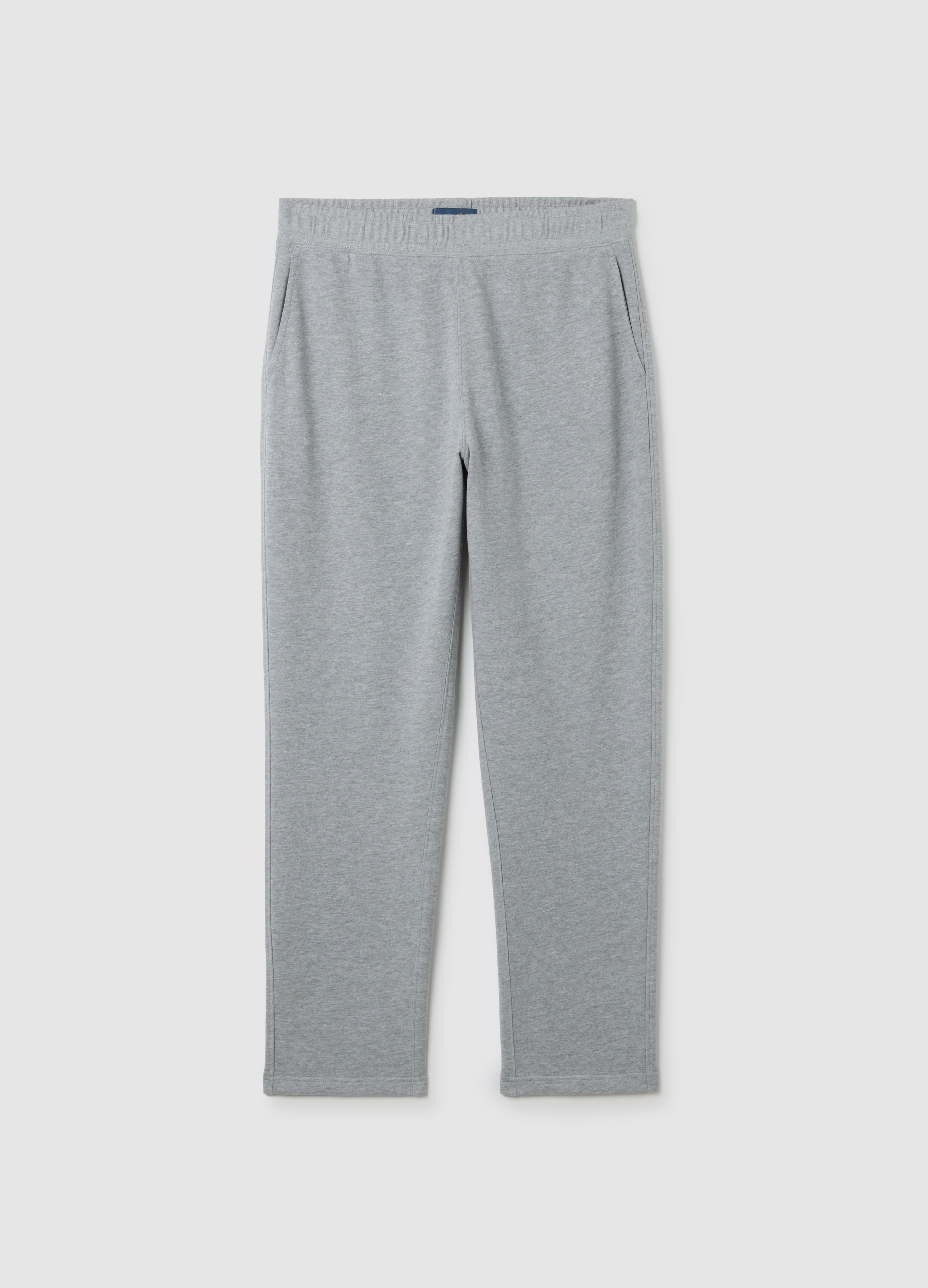 Pantaloni In Puro Cotone Grigi Vestibilità Over, Hombre, Gris jaspeado, Talla: S