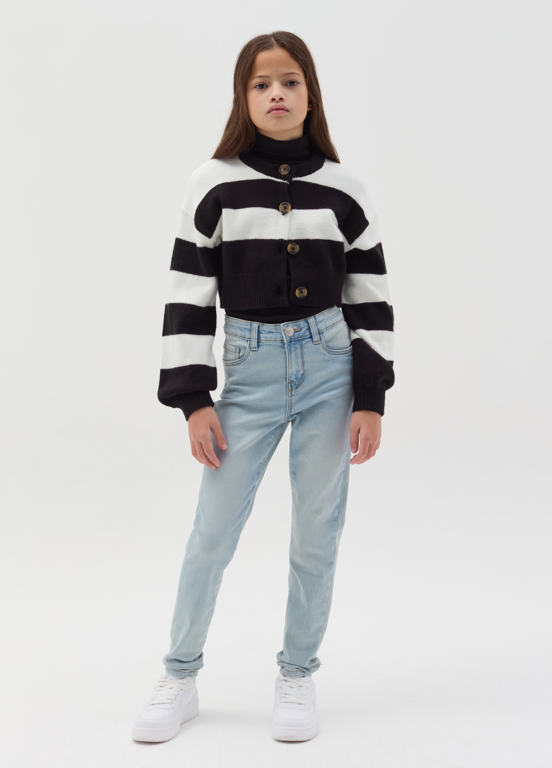 OVS KIDS, Vaqueros Slim Fit Cinco Bolsillos, Niña, Lavado claro, Talla: 10-11