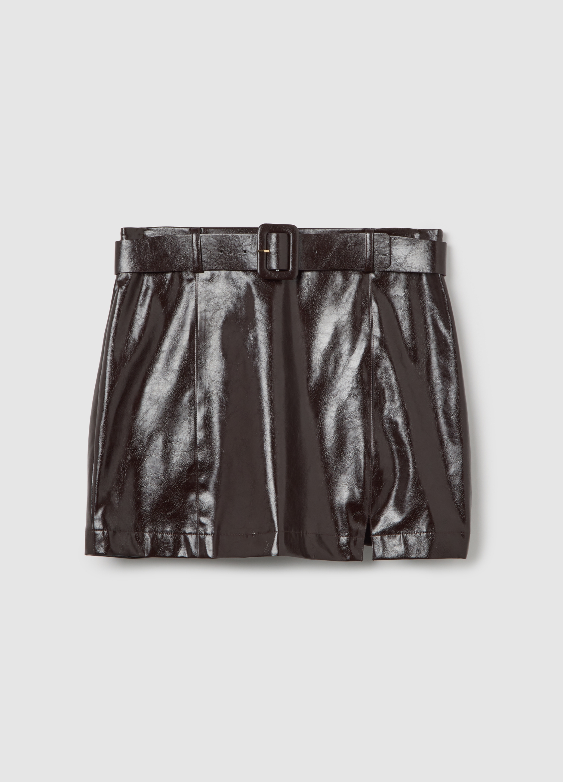 LES COPAINS, Minifalda Negra De Punto Brillante, Mujer, Negro, Talla: 42