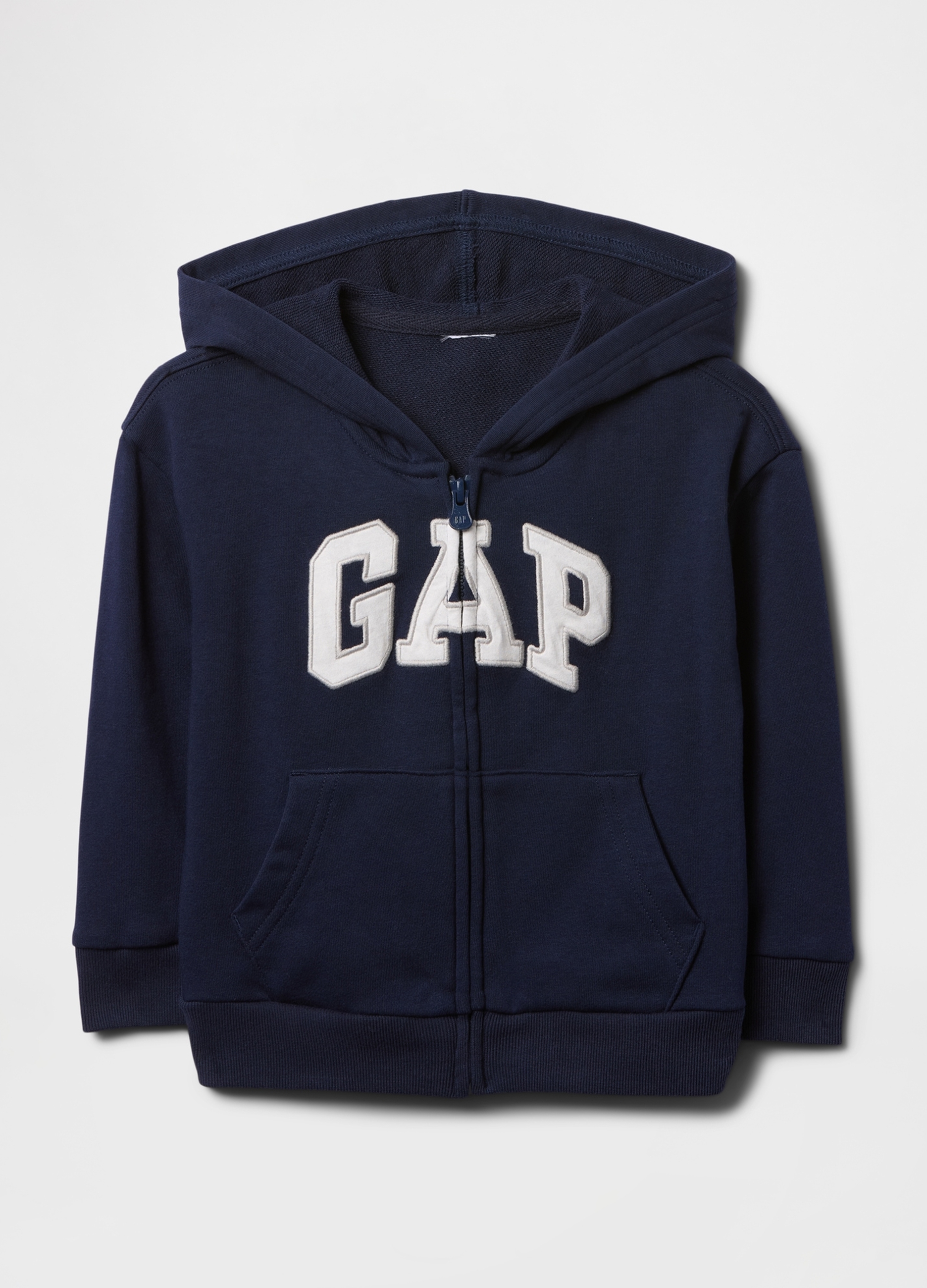GAP KIDS, Felpa Con Logo Gap, Cappuccio E Zip In Misto Cotone, Bambino, Blu, Taglia: 5Y/107-114