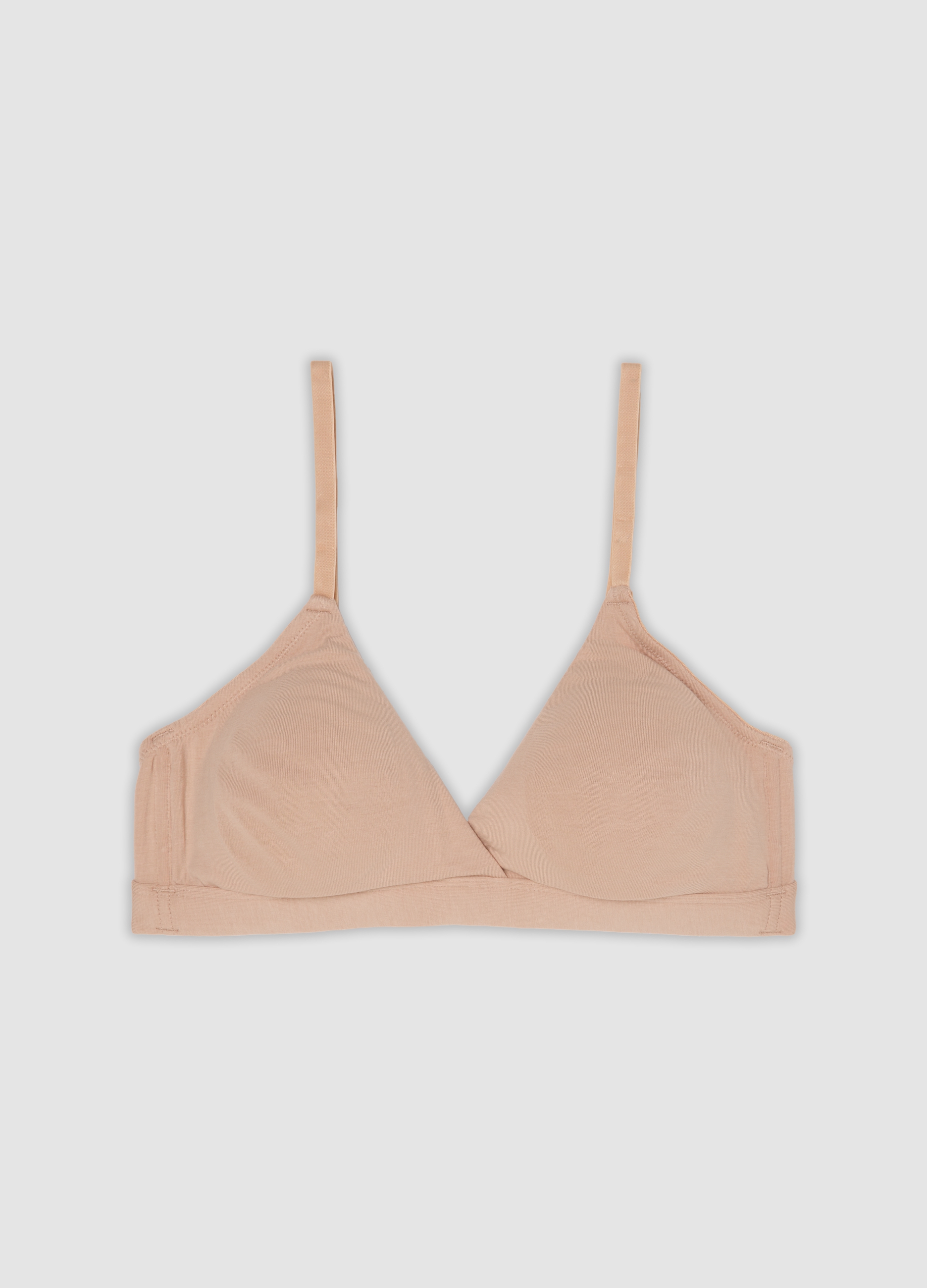 OVS, Reggiseno A Triangolo Beige In Cotone Organico E Viscosa Elasticizzata, Donna, Beige, Taglia: 5B