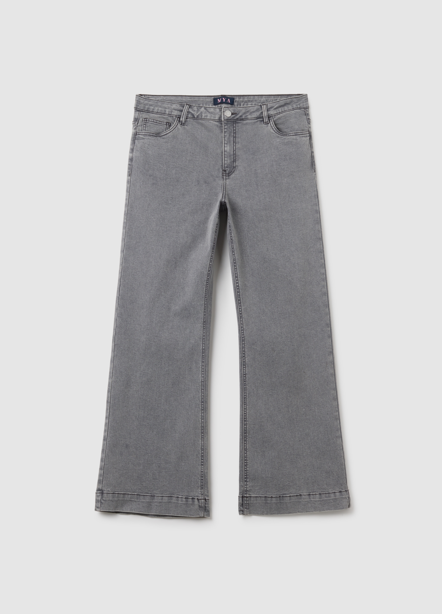 Vaqueros Bootcut De Denim Gris, Mujer, Gris ceniza, Talla: 51