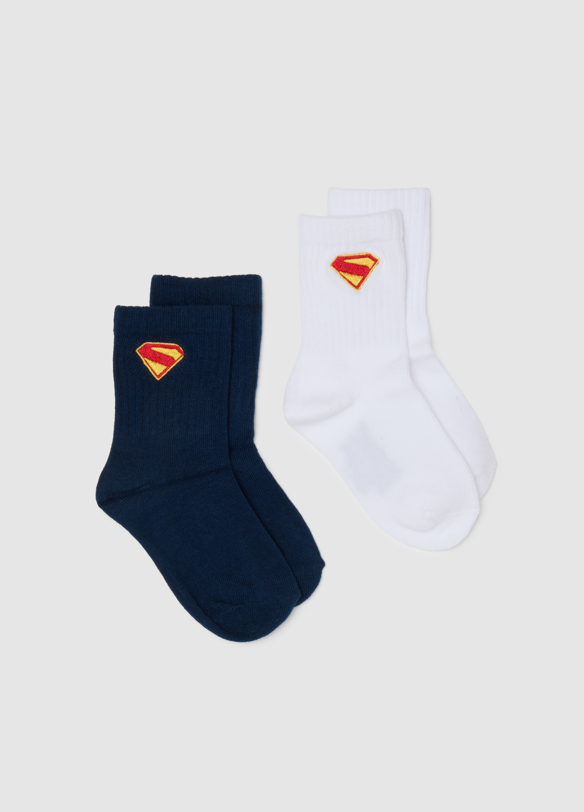 WARNER BROS, Bipack Di Calzini Da Bambino In Cotone Elasticizzato Con Grafica Superman, Multicolor, Taglia: 25/27