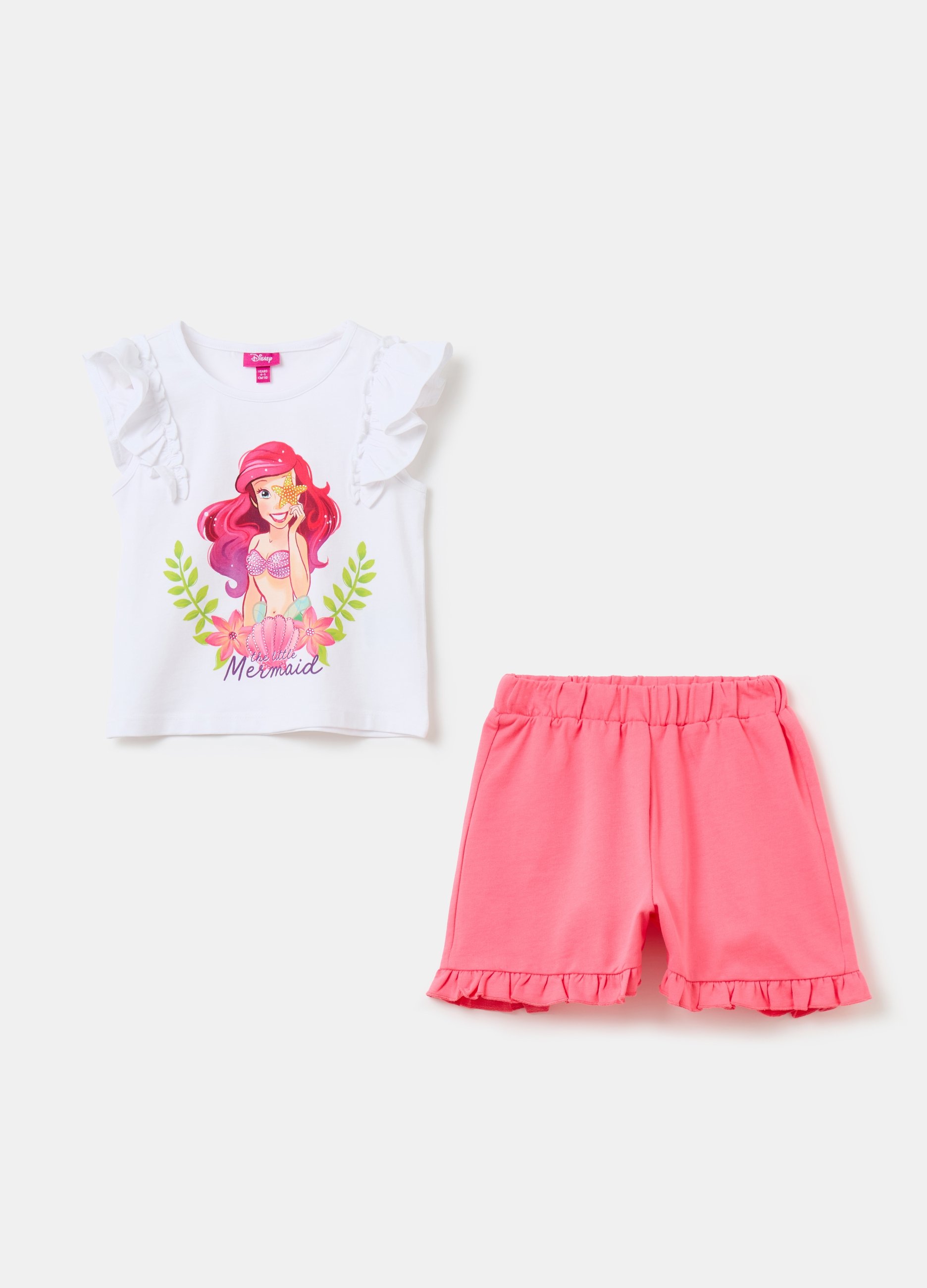 OVS, Jogging Set Con Stampa La Sirenetta, Bambina, Multicolor, Taglia: 4-5