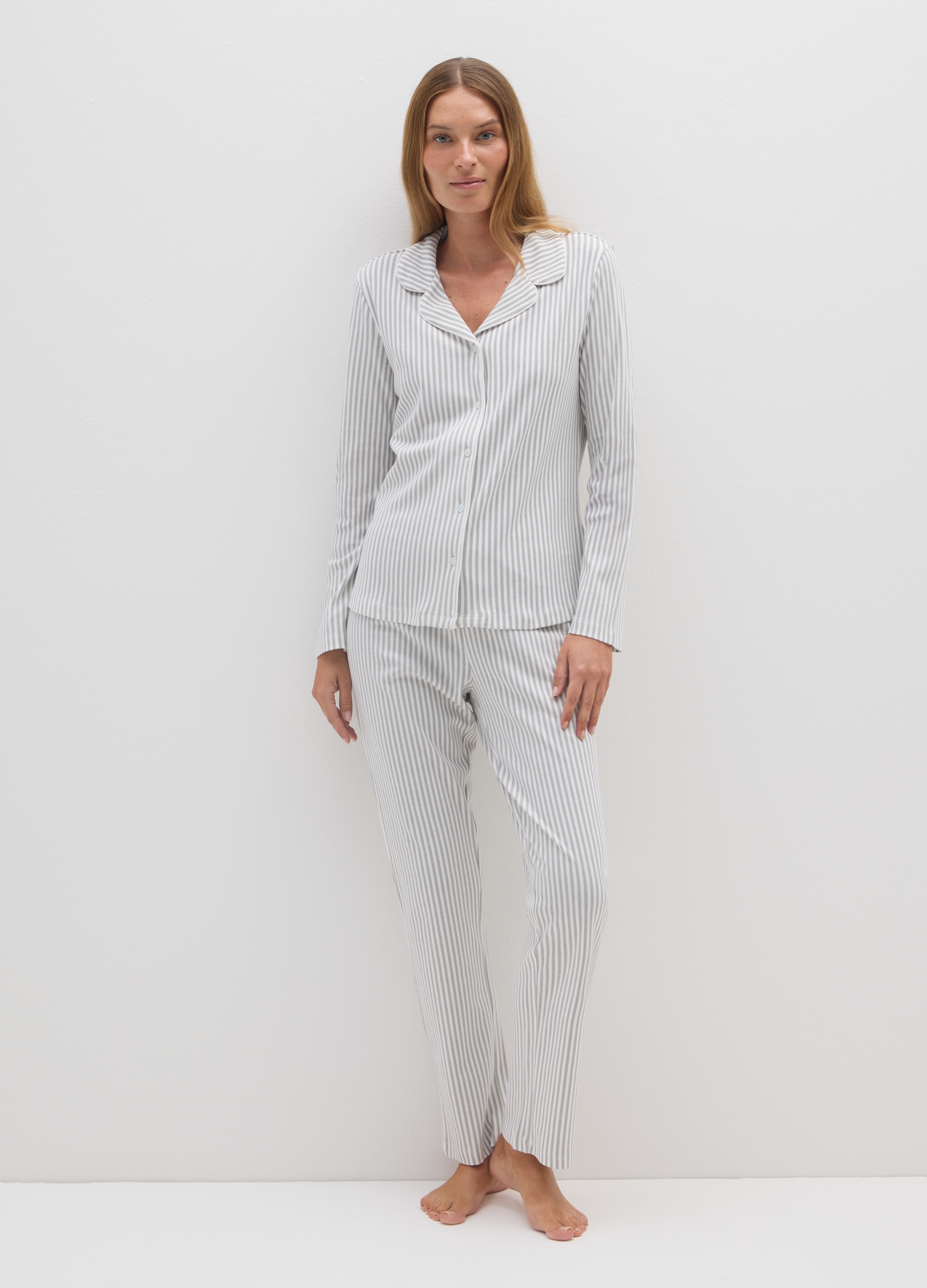 OVS, Pigiama In Puro Cotone Multicolor Regular Fit, Donna, Multicolor, Taglia: M