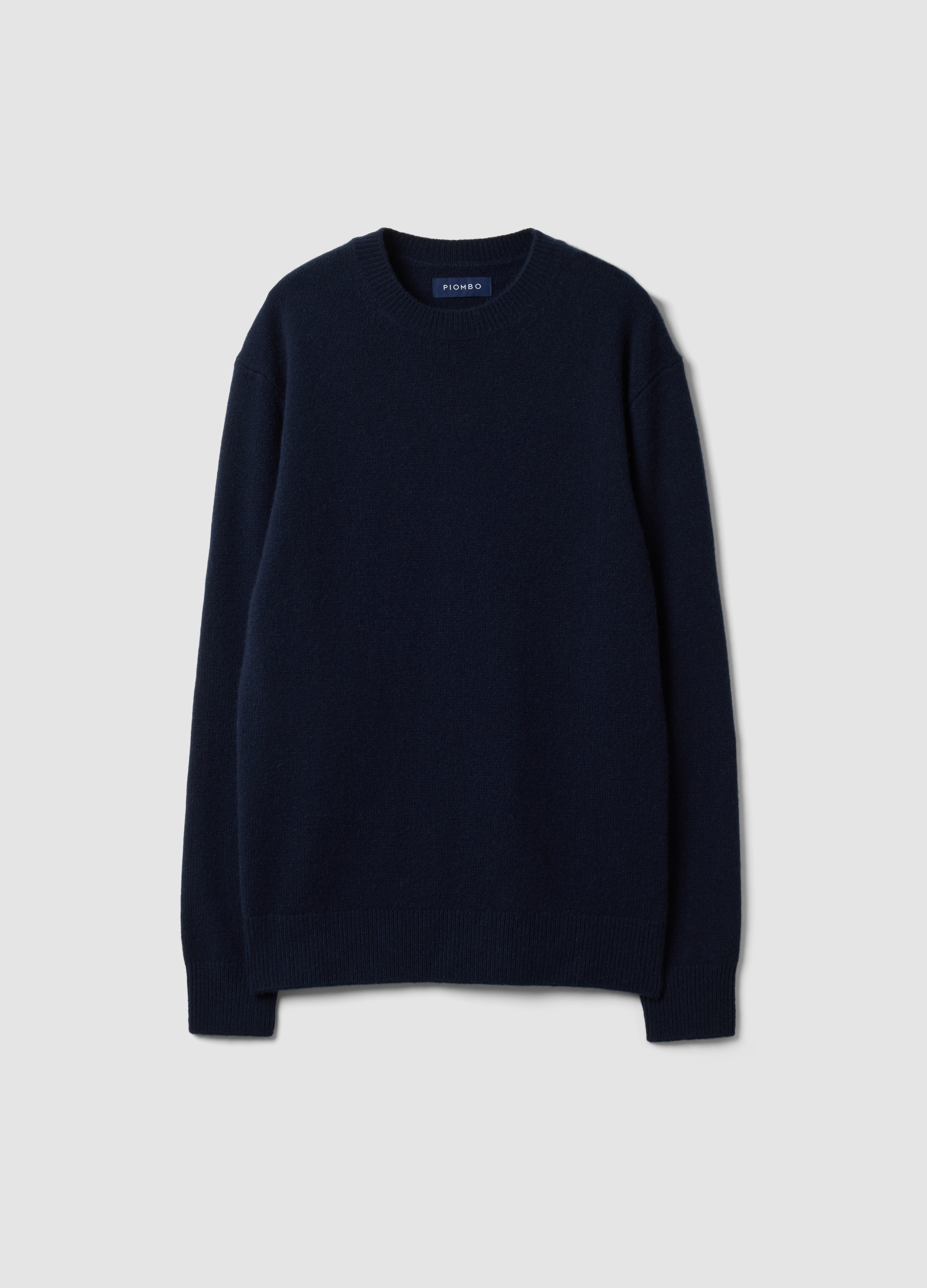 Piombo Contemporary, Maglia Blu In Puro Cashmere A Girocollo Regular Fit, Uomo, Blu, Taglia: L