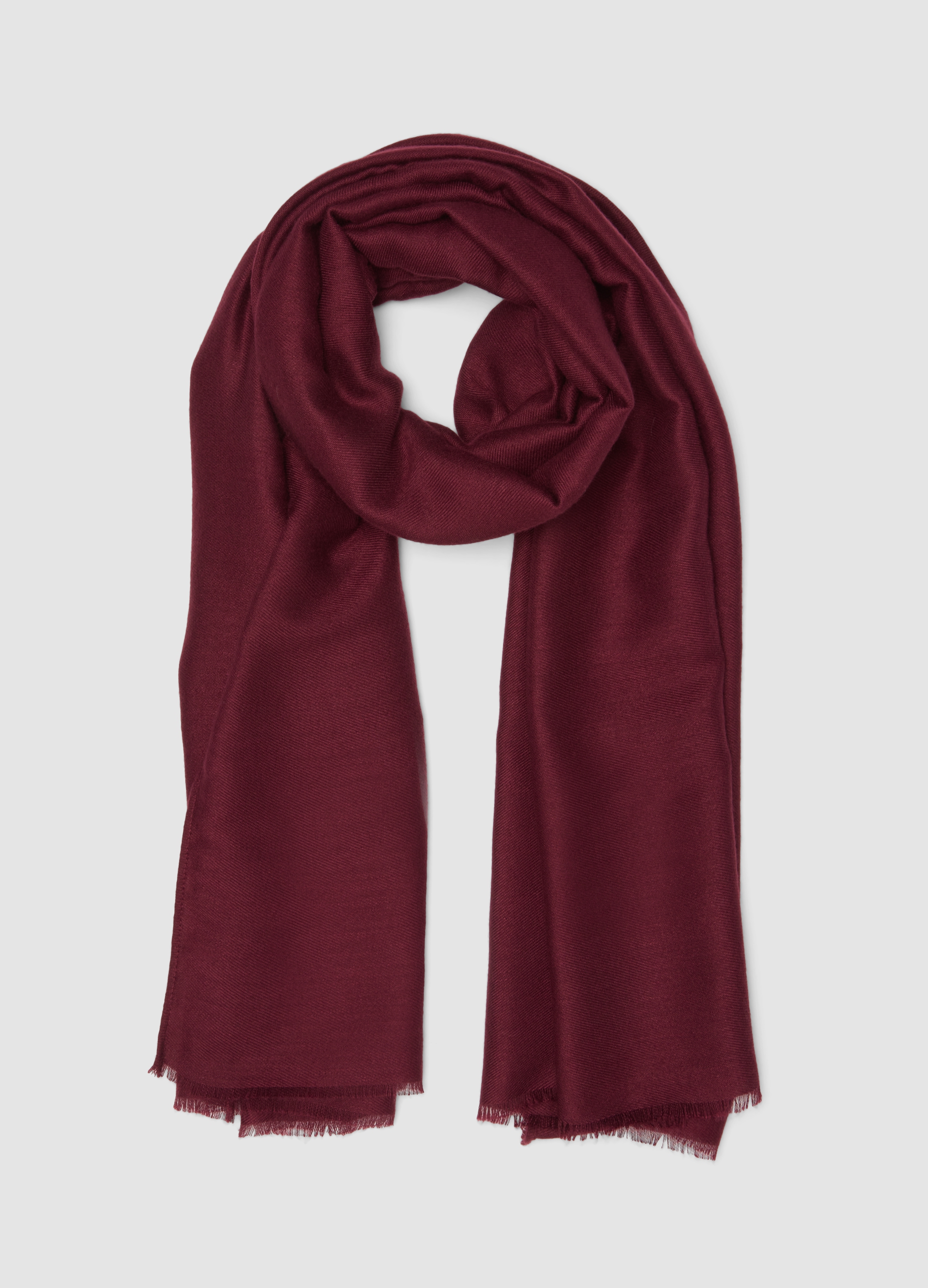 PIOMBO, Sciarpa Rossa Con Frange, Donna, Rosso, Taglia: ONE SIZE