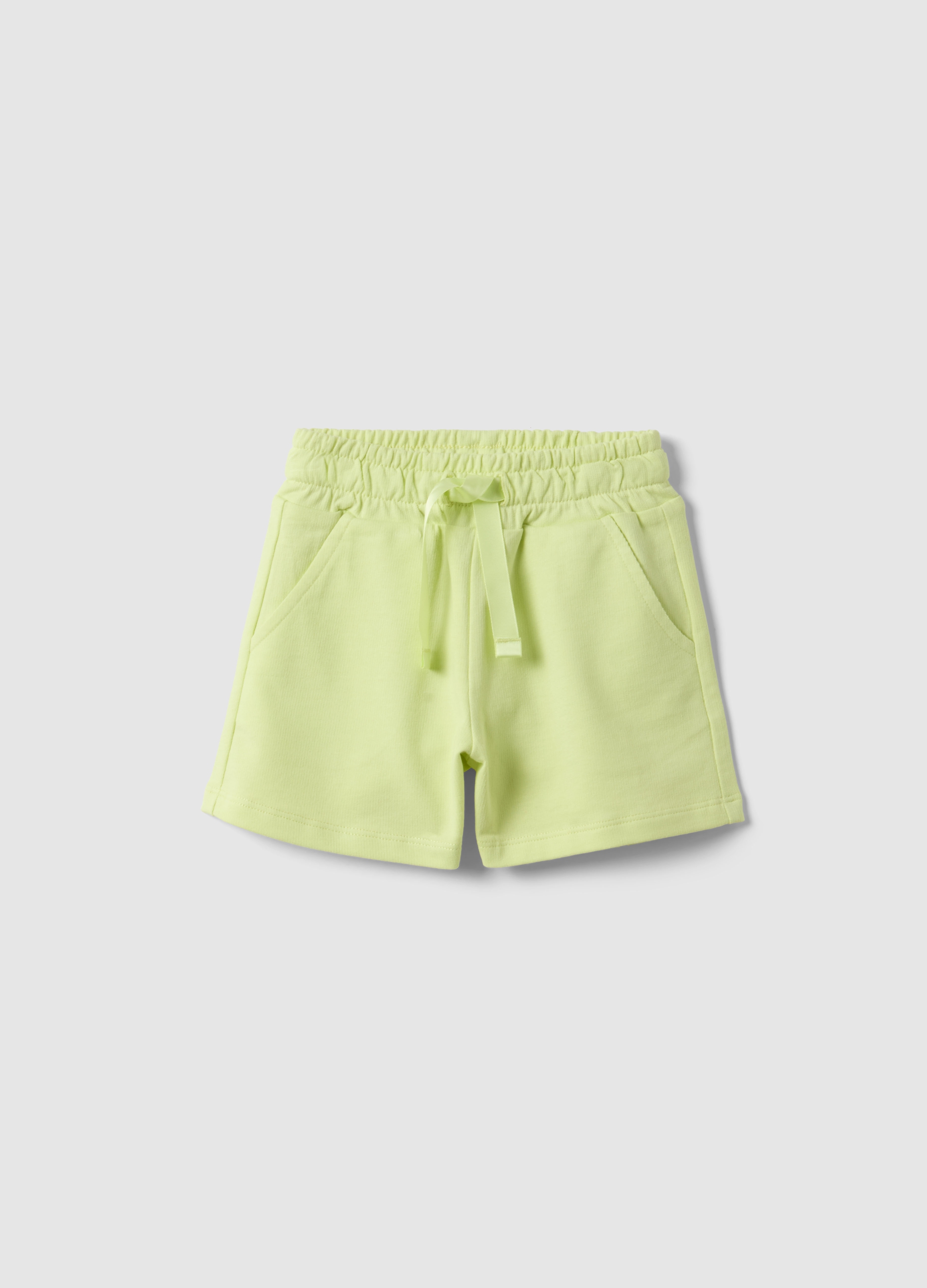 FAGOTTINO, Yellow Pure Cotton Shorts For Girls, Regular Fit, Niña, Amarillo Claro, Talla: 18-24