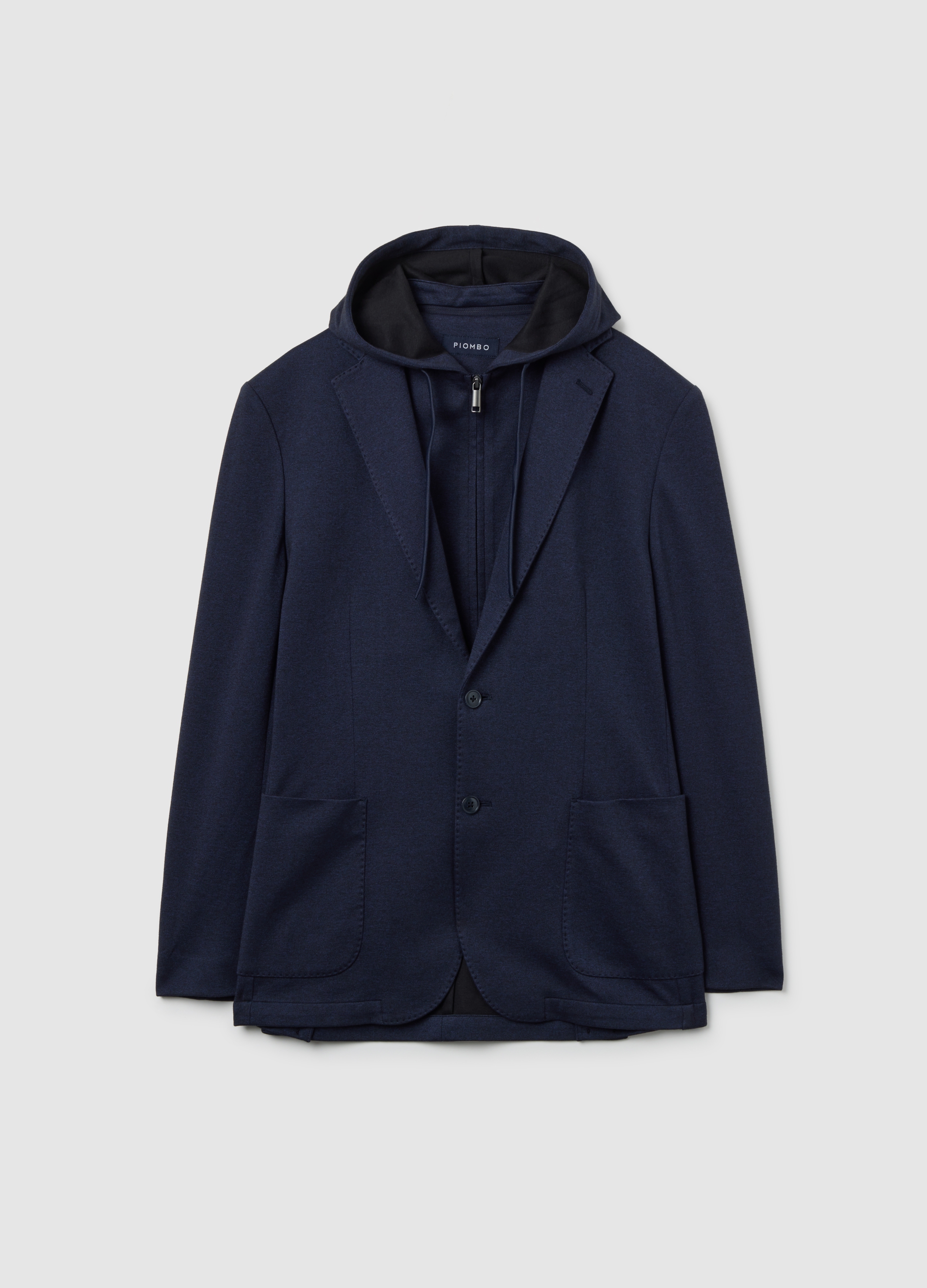 Blazer Azul De Mezcla De Algodón, Ajuste Regular, Hombre, Azul marino, Talla: 54