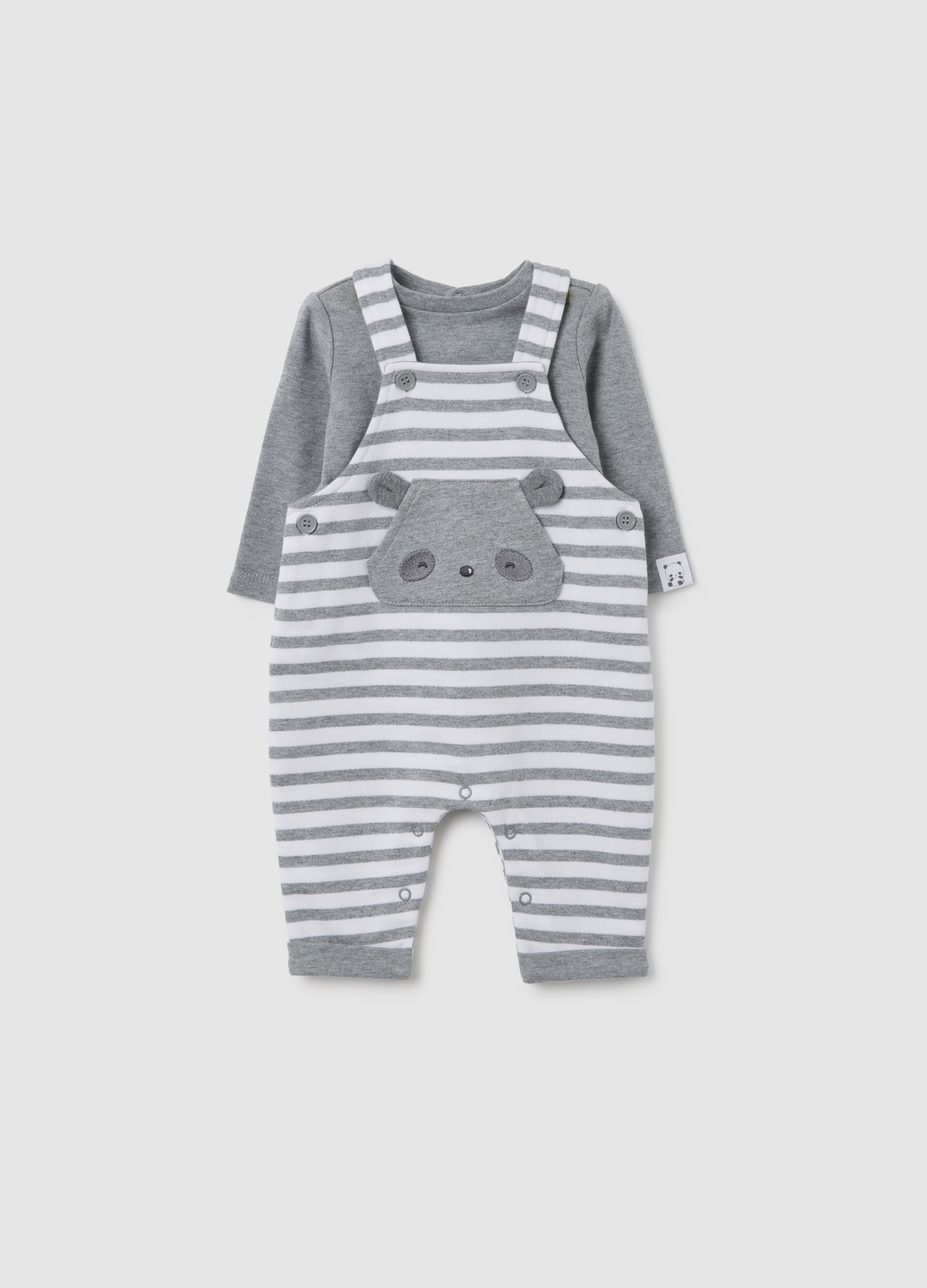 Completo Da Neonato In Puro Cotone Multicolor, Unisex, Blanco/gris, Talla: 1-3