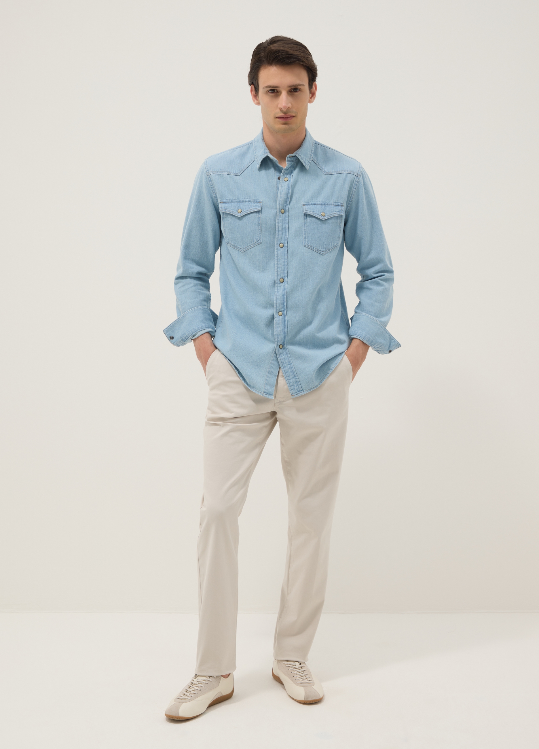 OVS, Pantaloni Chino Bianchi In Cotone Elasticizzato Slim Fit, Uomo, Bianco, Taglia: 50