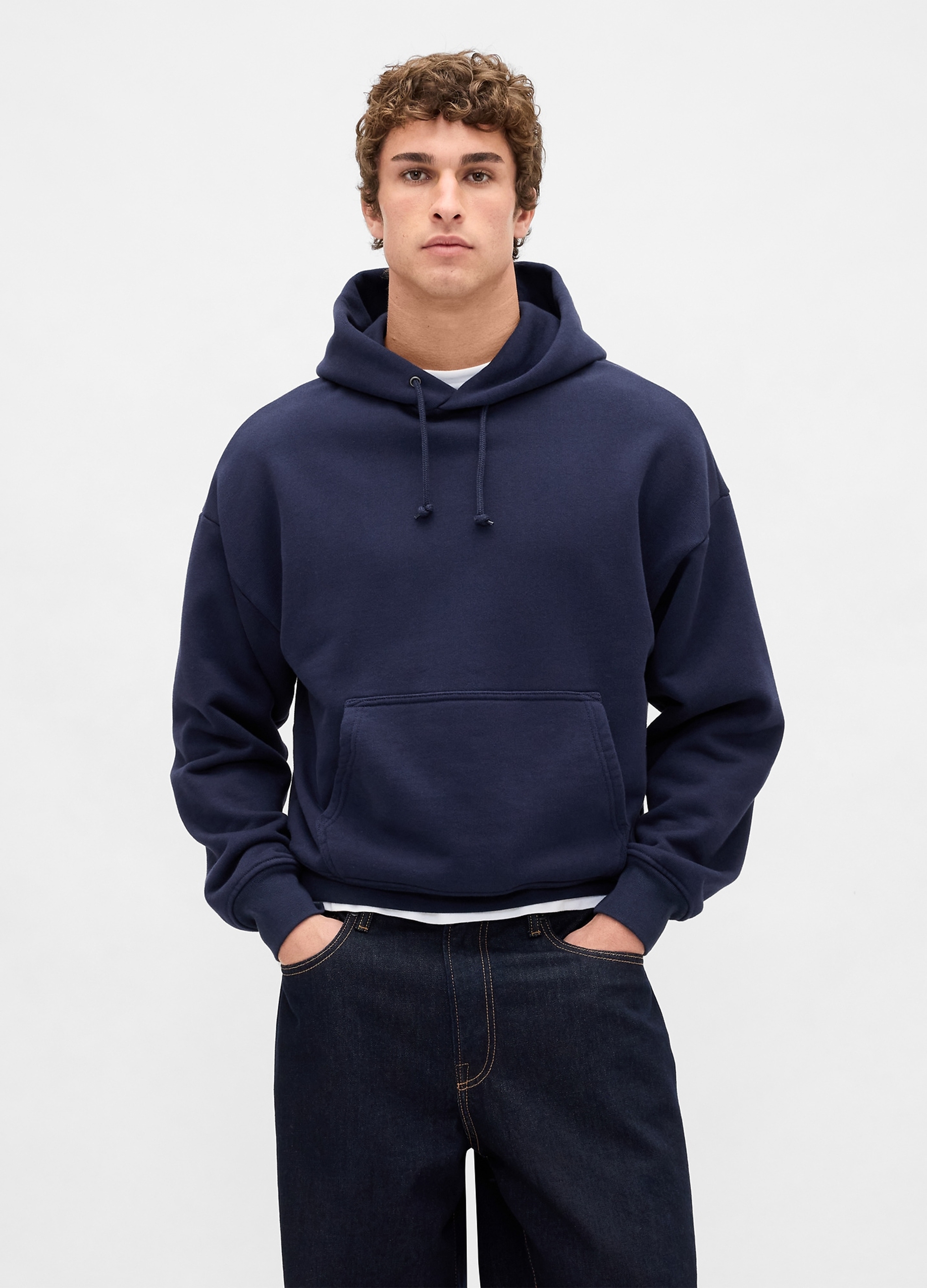 GAP, Felpa Con Cappuccio, Uomo, Blu, Taglia: XL