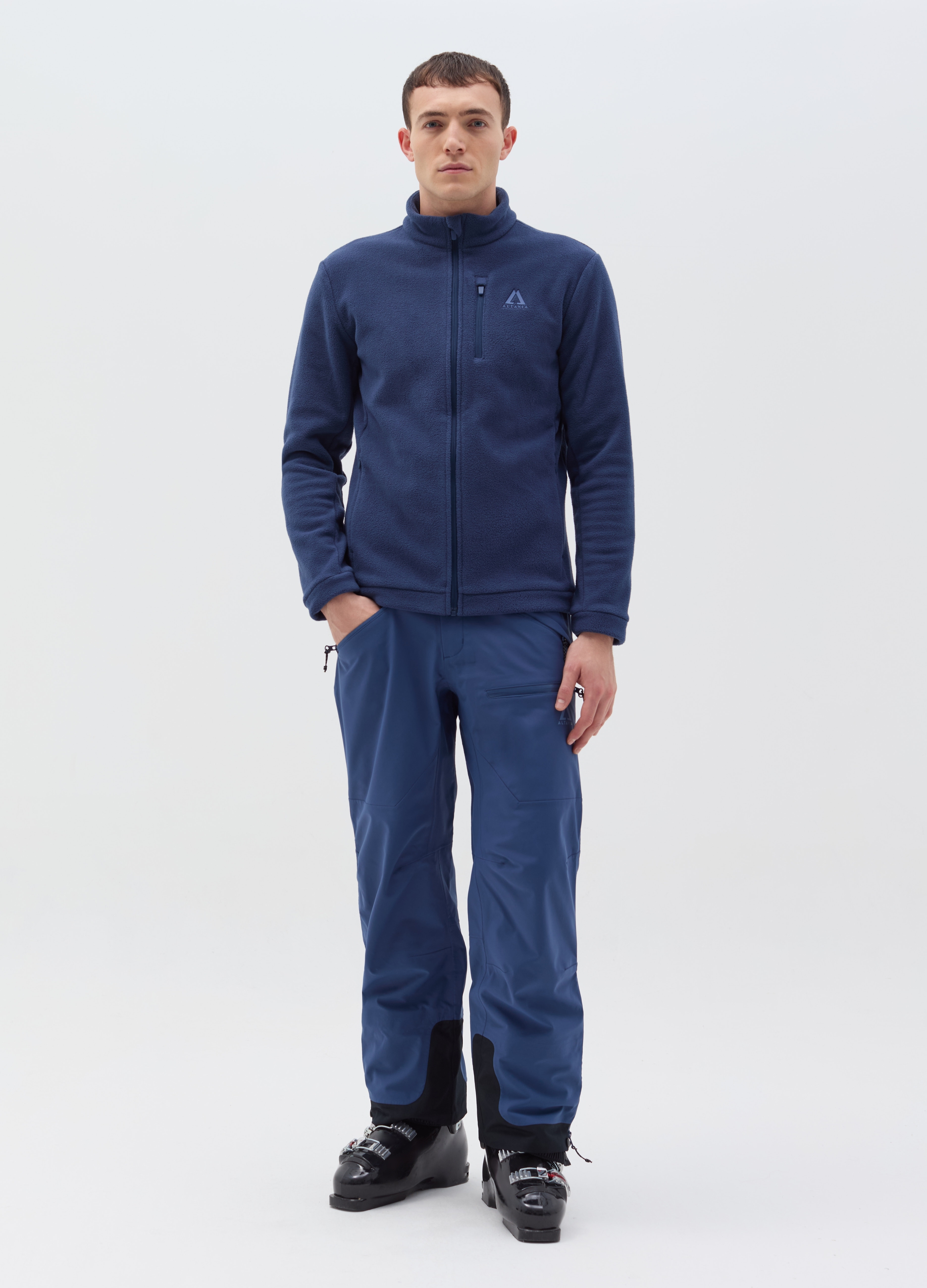 ALTAVIA, Pile Full Zip Altavia With Deborah Compagnoni, Uomo, Blu, Taglia: S