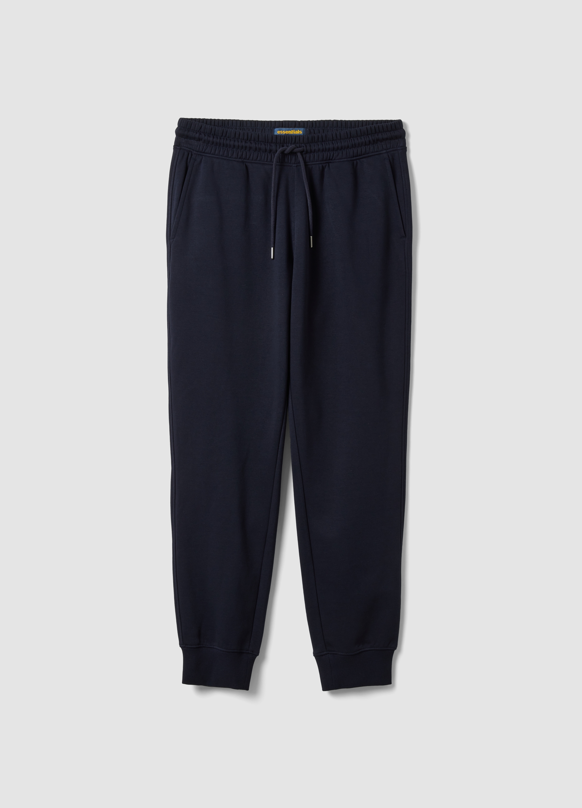 OVS , Jogger Blu In Misto Cotone Con Fondo A Polsino E Coulisse, Uomo, Blu, Taglia: L