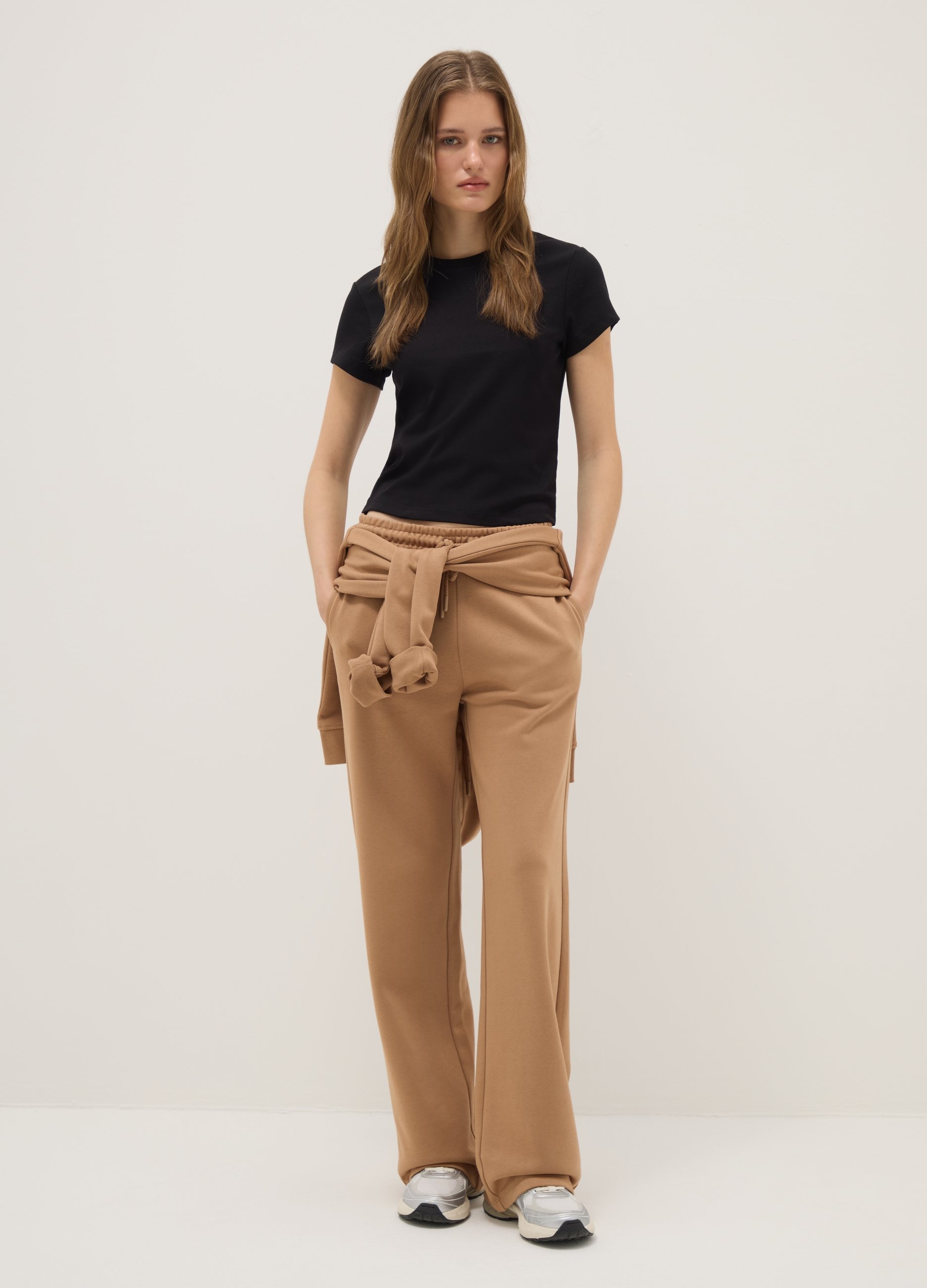 Camiseta Negra Ajustada De Algodón Elástico, Mujer, Gunmetal, Talla: XXL