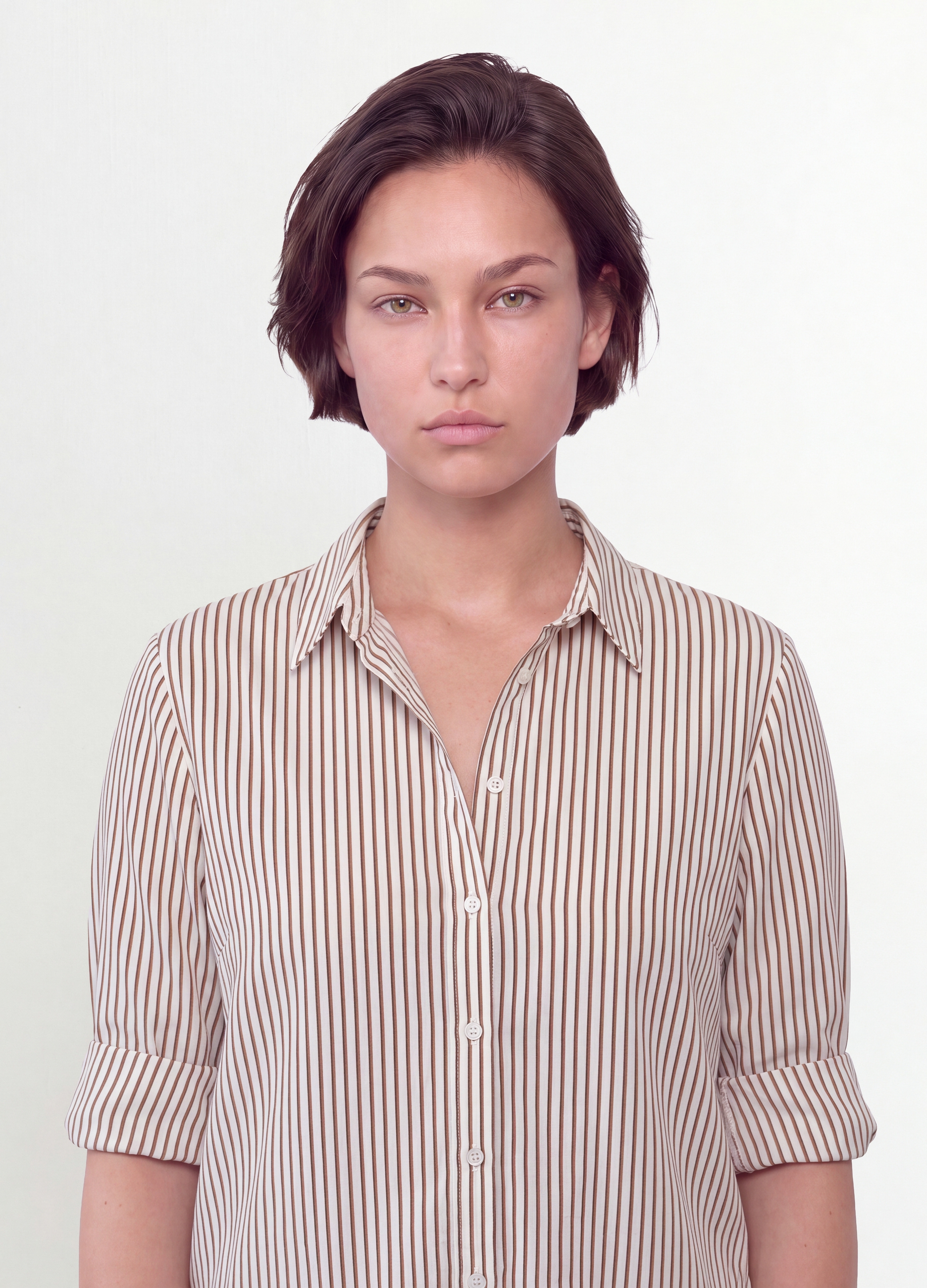 MYA, Camicia Bianca A Righe Con Colletto Classico Regular Fit, Donna, Multicolor, Taglia: M