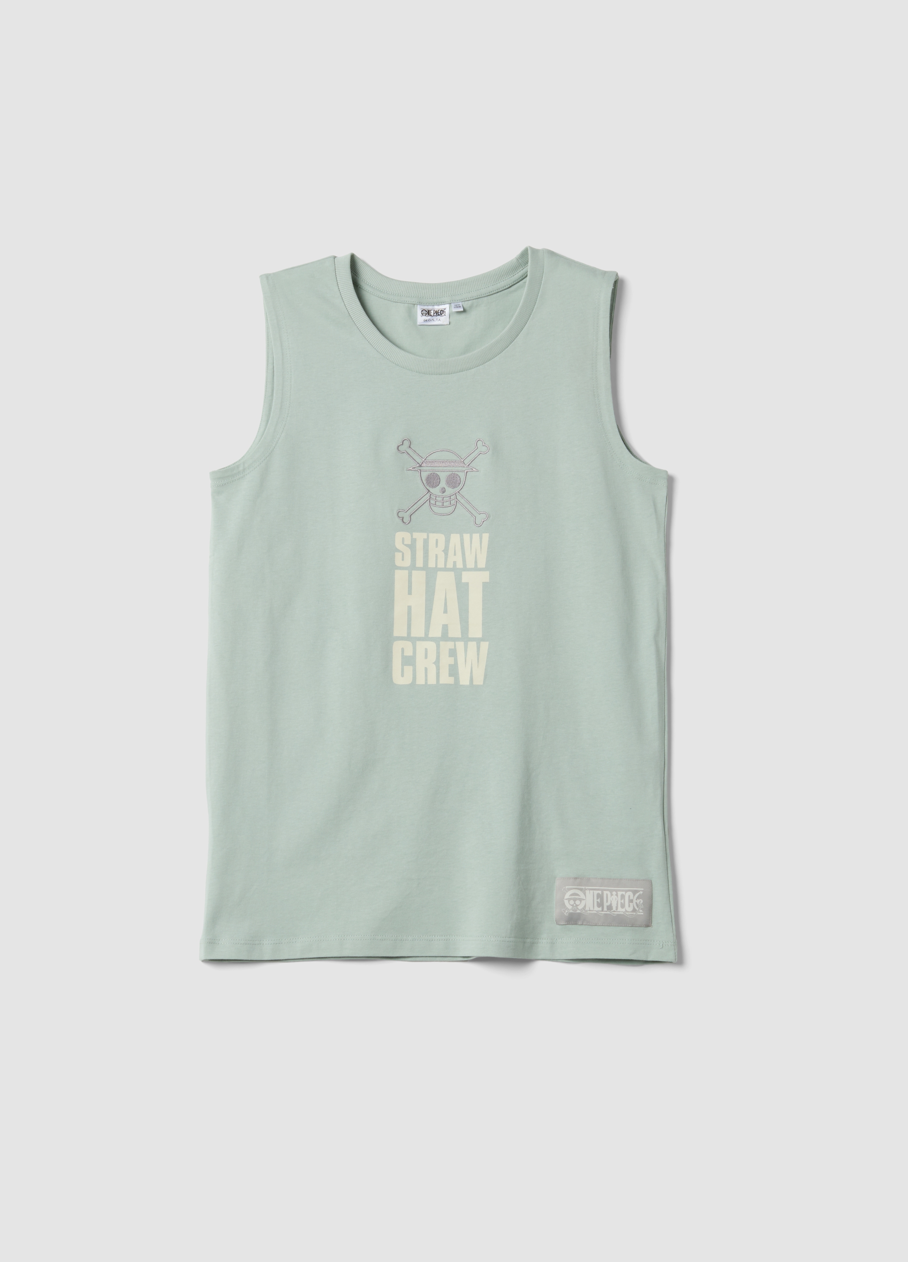 OVS KIDS, Camiseta De Tirantes Verde De Algodón Puro, Niño, Verde, Talla: 10-11