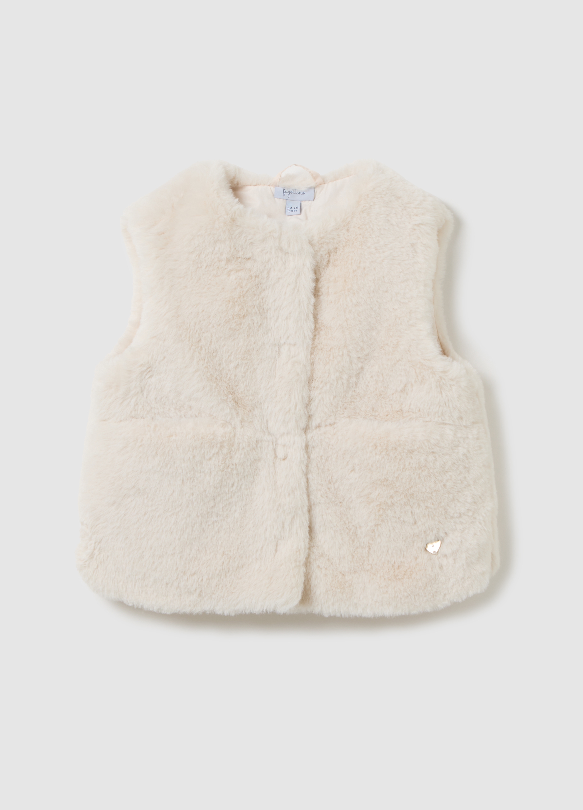 FAGOTTINO, Gilet Da Neonata Beige Regular Fit, Bambina, Beige, Taglia: 12-18
