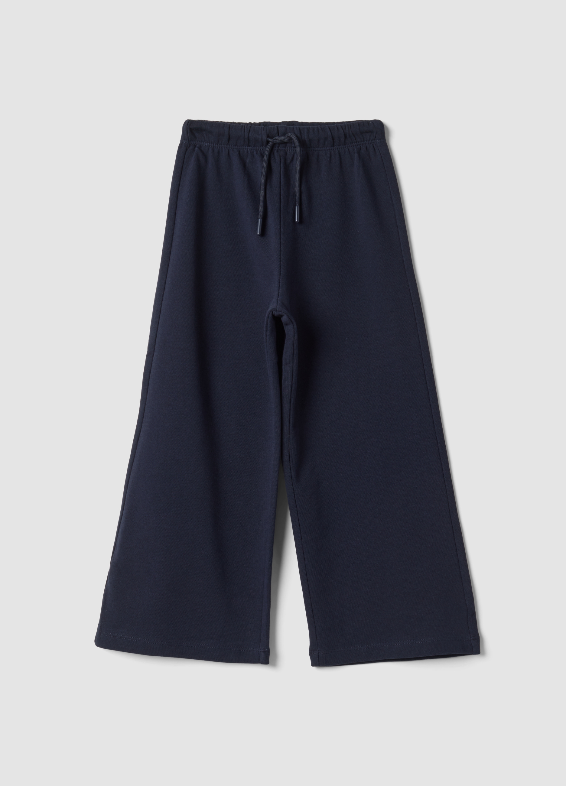 OVS KIDS, Pantaloni Blu In Puro Cotone A Gamba Ampia, Bambina, Blu, Taglia: 8-9