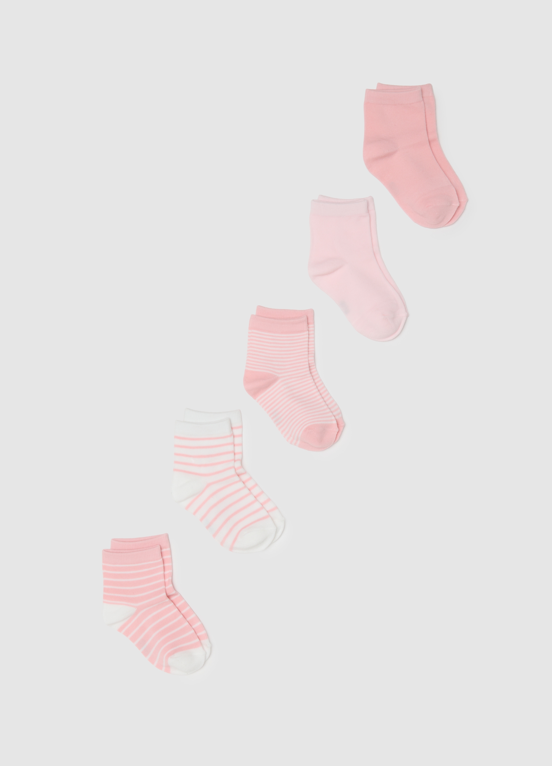 OVS KIDS, Multipack Di Cinque Calze Multicolor Da Bambina In Misto Cotone, Multicolor, Taglia: 25/27