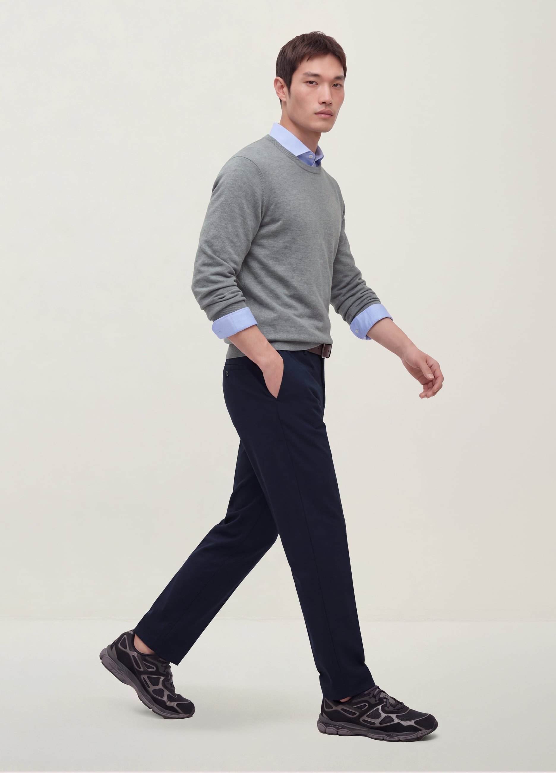 OVS, Pantaloni Chino Blu In Twill Di Viscosa Elasticizzata Slim Fit, Uomo, Blu, Taglia: 52