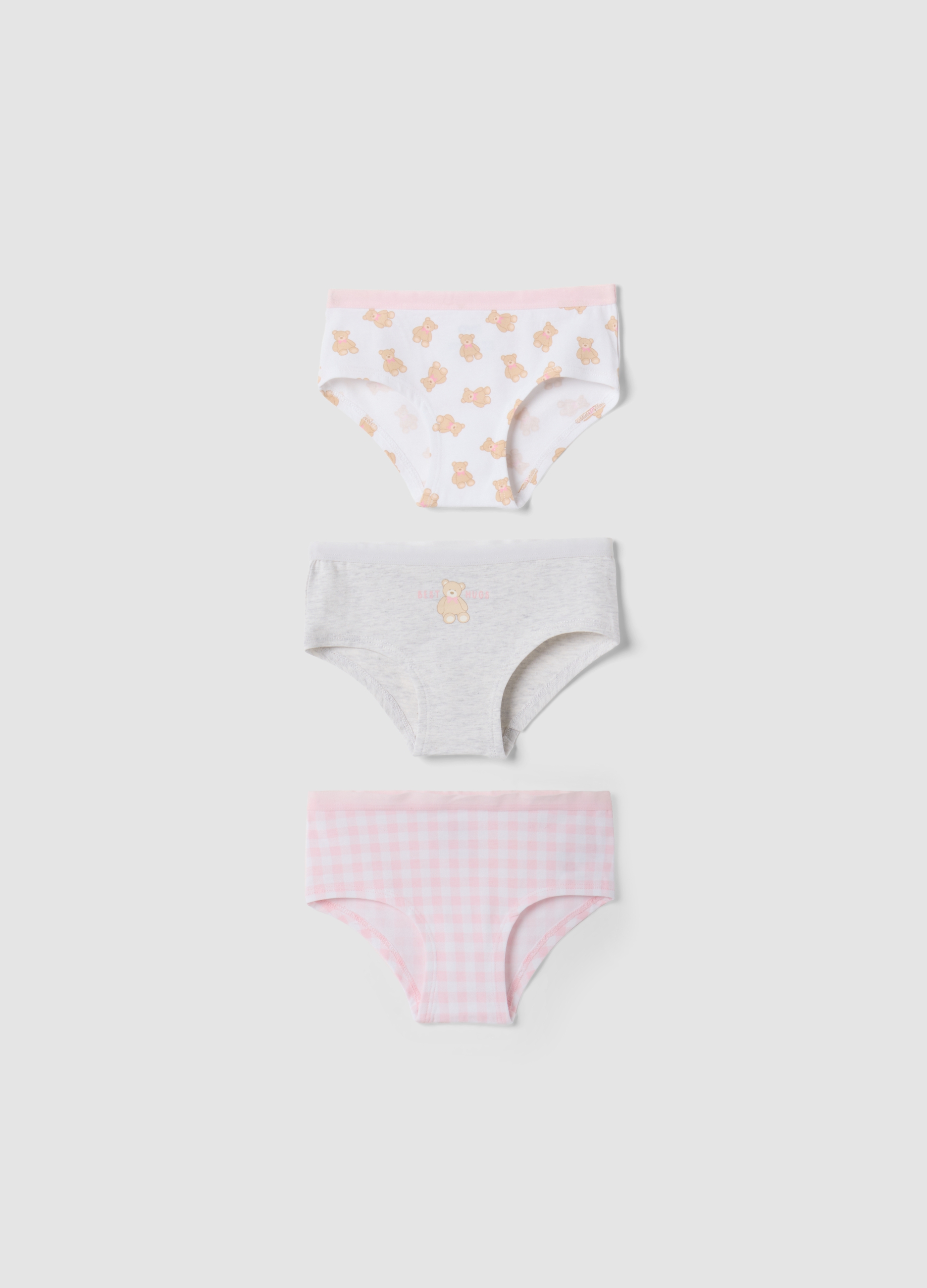OVS KIDS, Tripack Di Slip Rosa In Cotone Organico Elasticizzato, Bambina, Rosa, Taglia: 9-10
