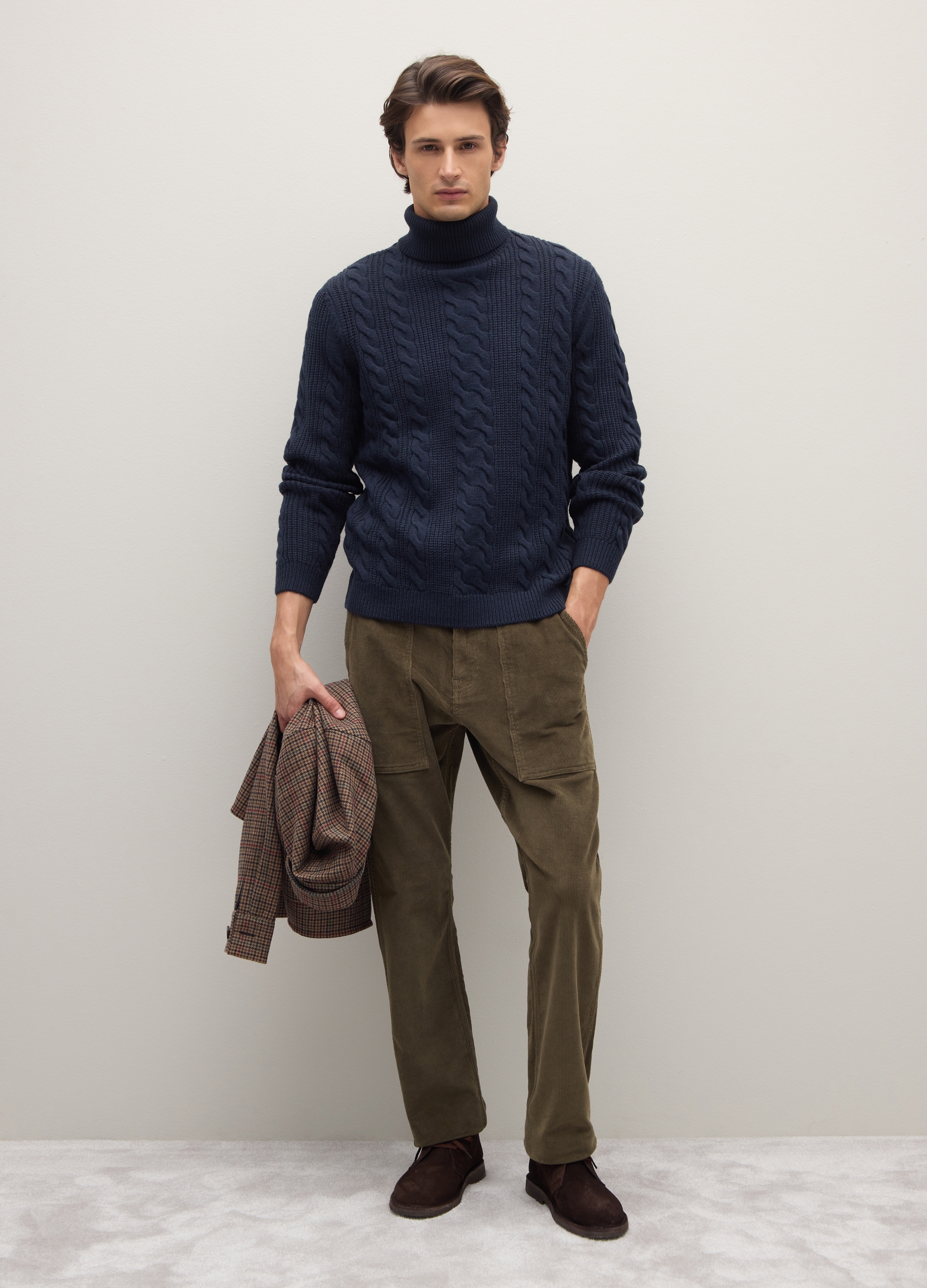 PIOMBO, Pantaloni Verdi In Velluto A Coste, Uomo, Verde, Taglia: 52