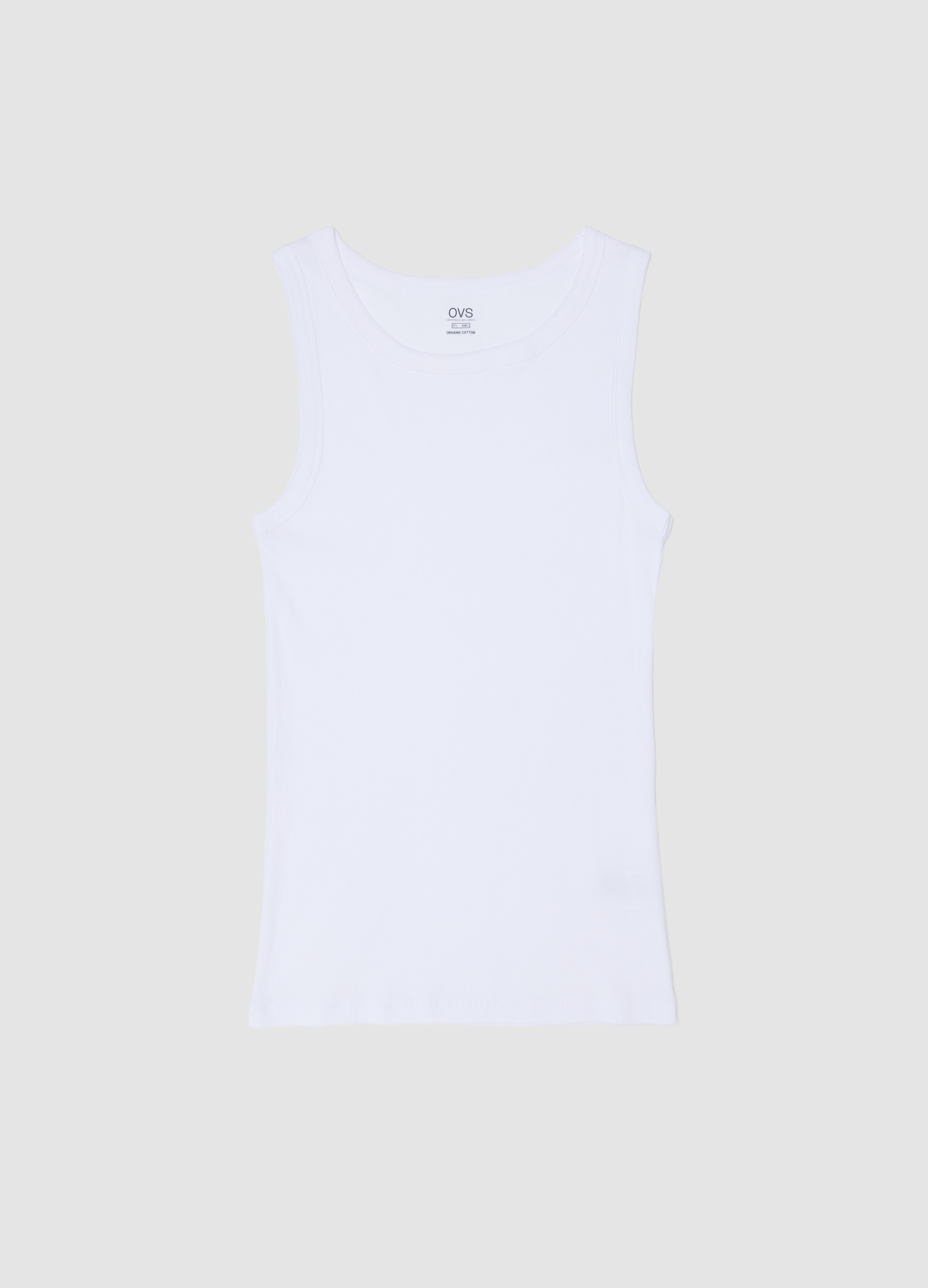 Camiseta De Tirantes Blanca De Algodón Puro Ajuste Regular, Hombre, Blanco óptico, Talla: M